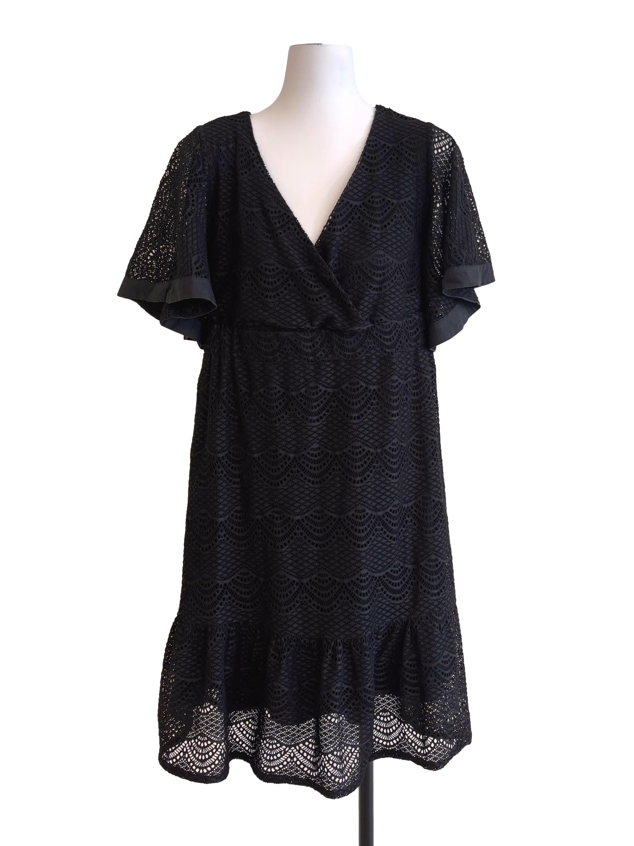 Black Lace Empire Dress