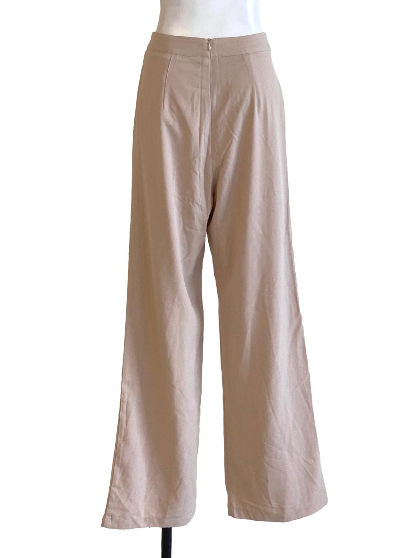 Sepia Brown Zip Up Loose Slack Pants