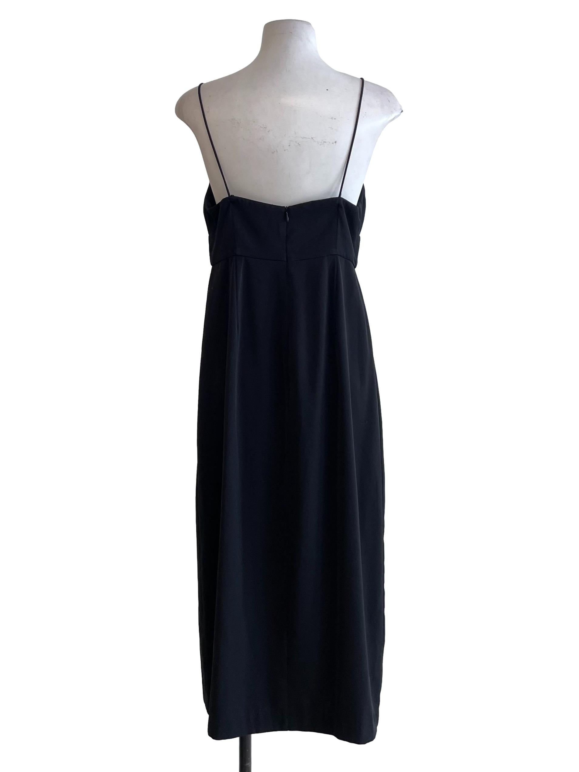 Black Bustier Slip Dress