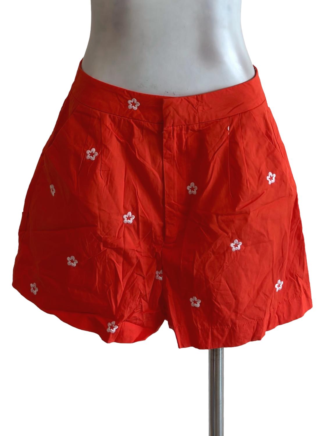 Dragon Orange Flower Embroidery Short LB