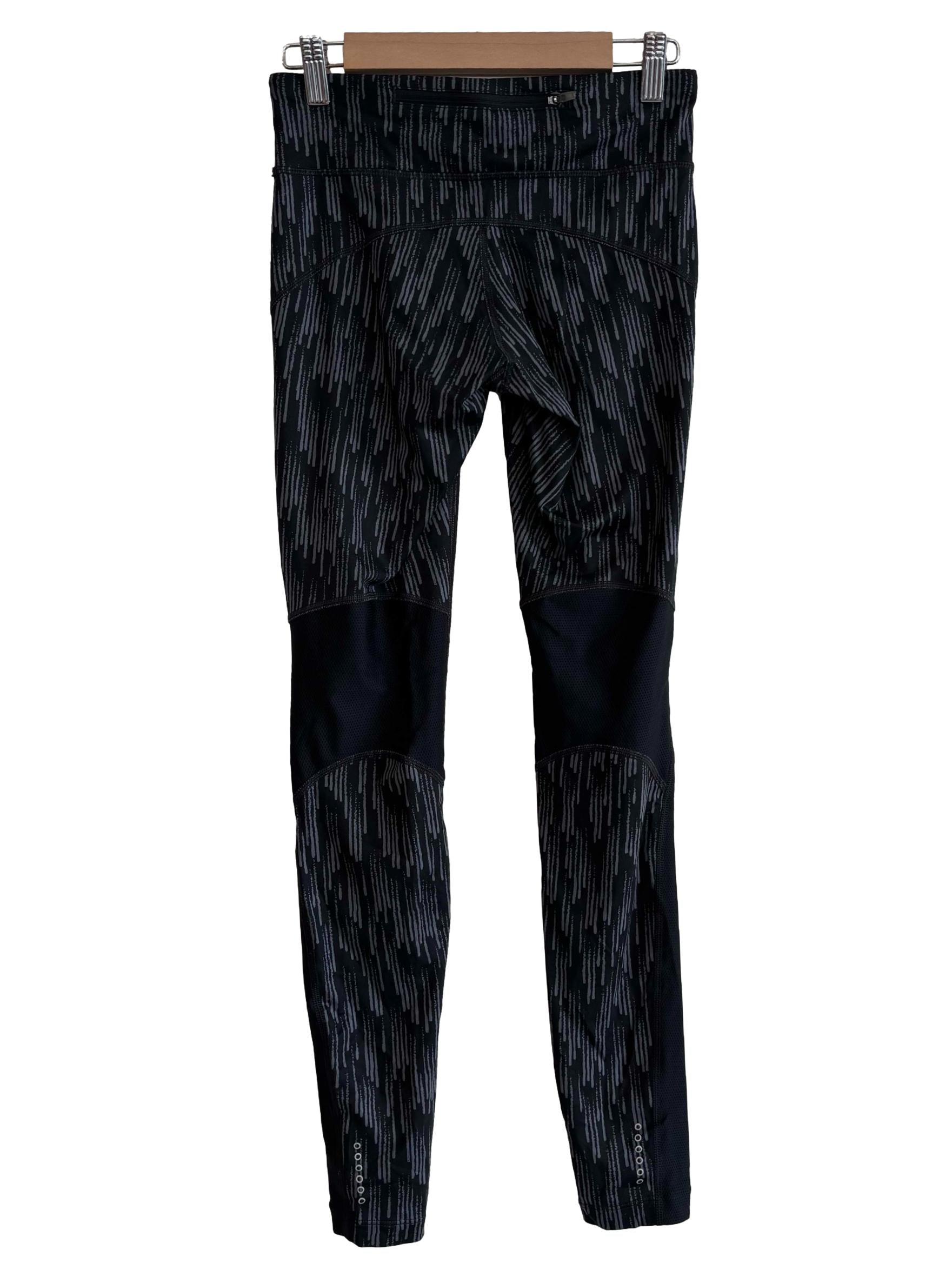 Black And Grey Printed Leggings