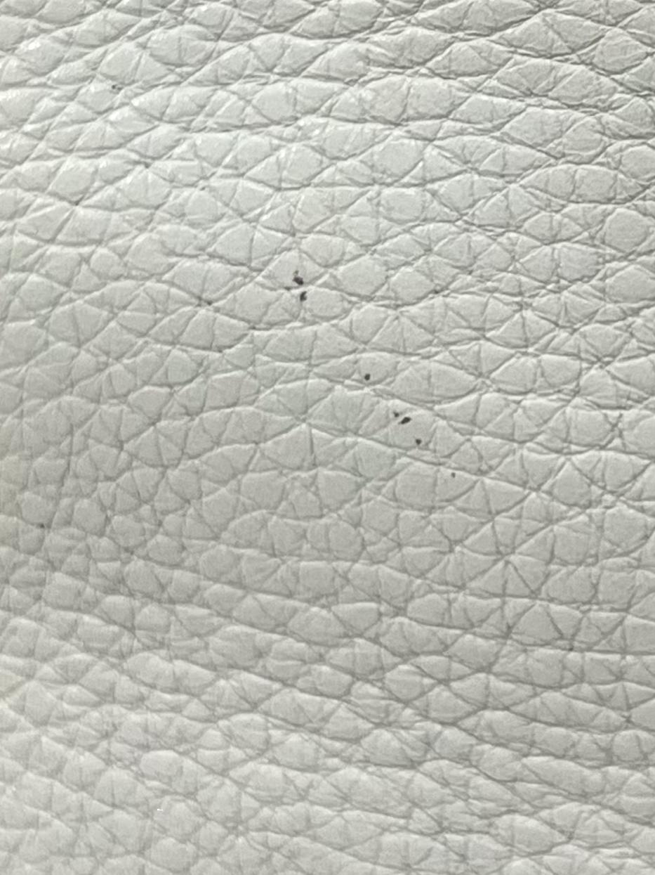Vintage White Black Pebbled Leather Hamilton Tote Shoulder Bag