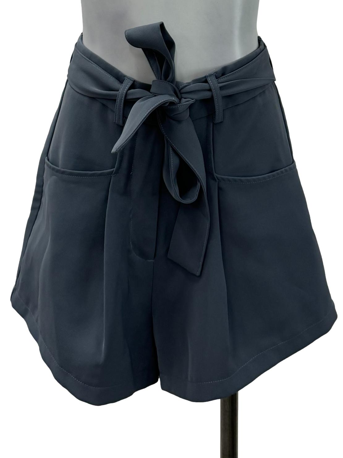 Dusty Blue Sash Shorts