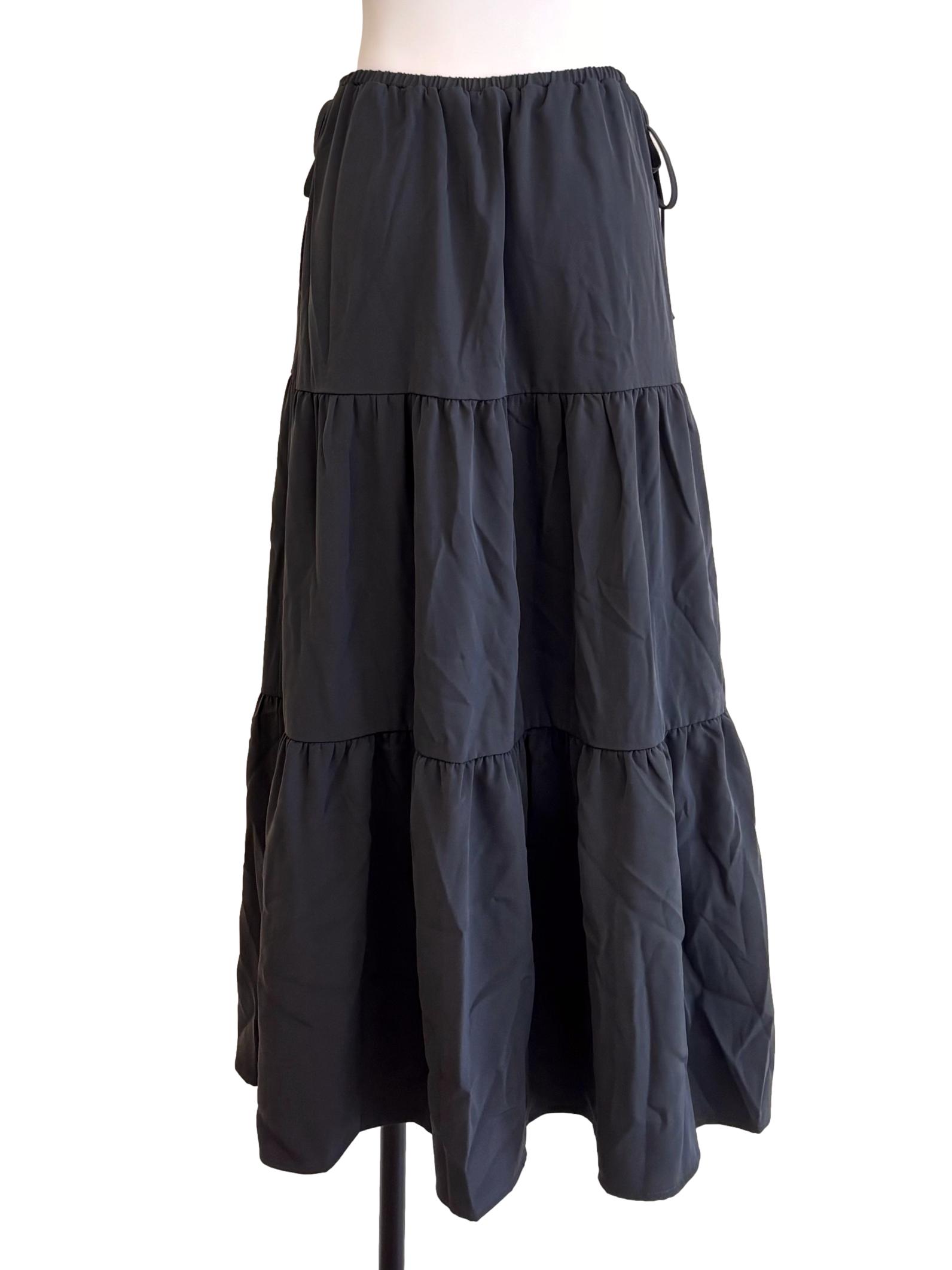 Anchor Grey Tiered Maxi Skirt