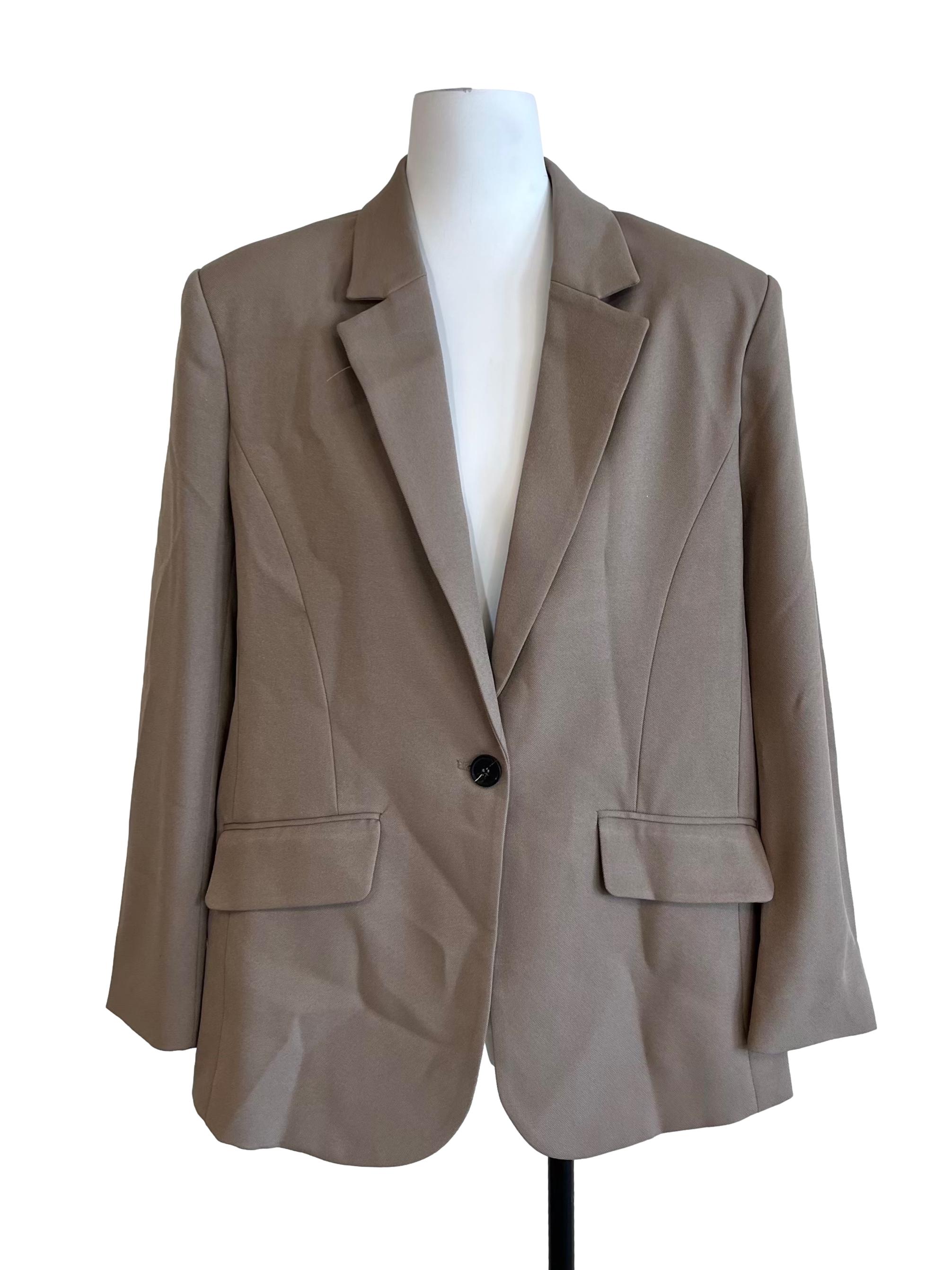 Sepia Brown Front Pocket Blazer