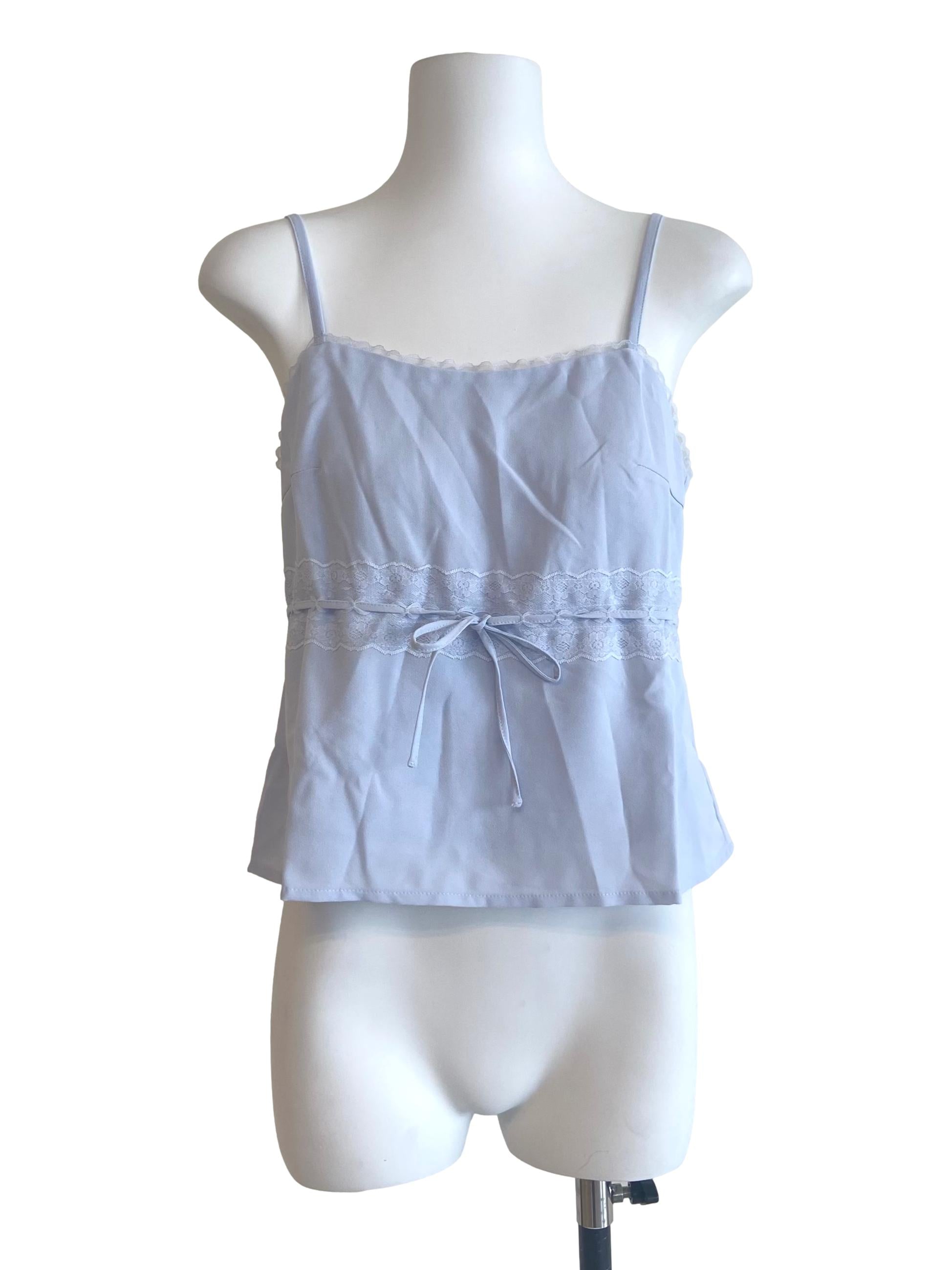 Light Purple Spaghetti Straps Lace Top