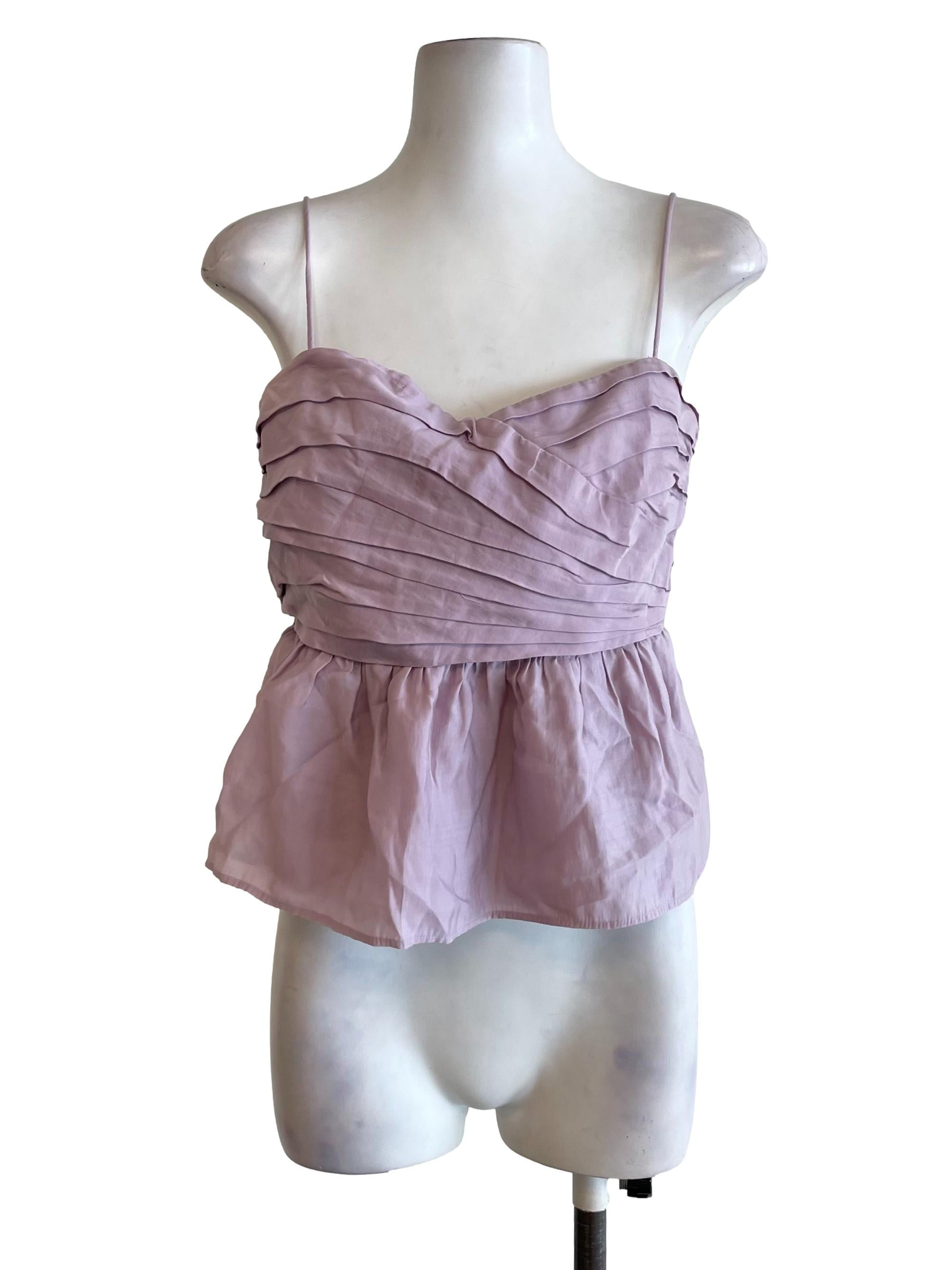 Lavender Peplum Crop Top