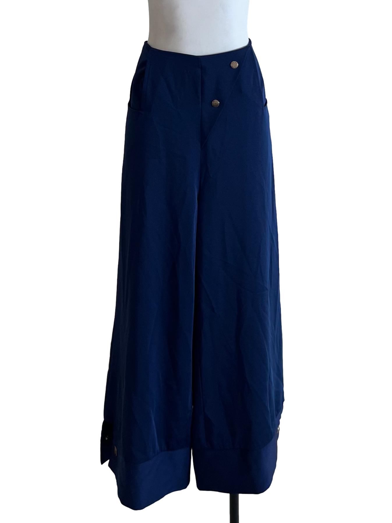 Navy Blue High Waisted Formal Pants