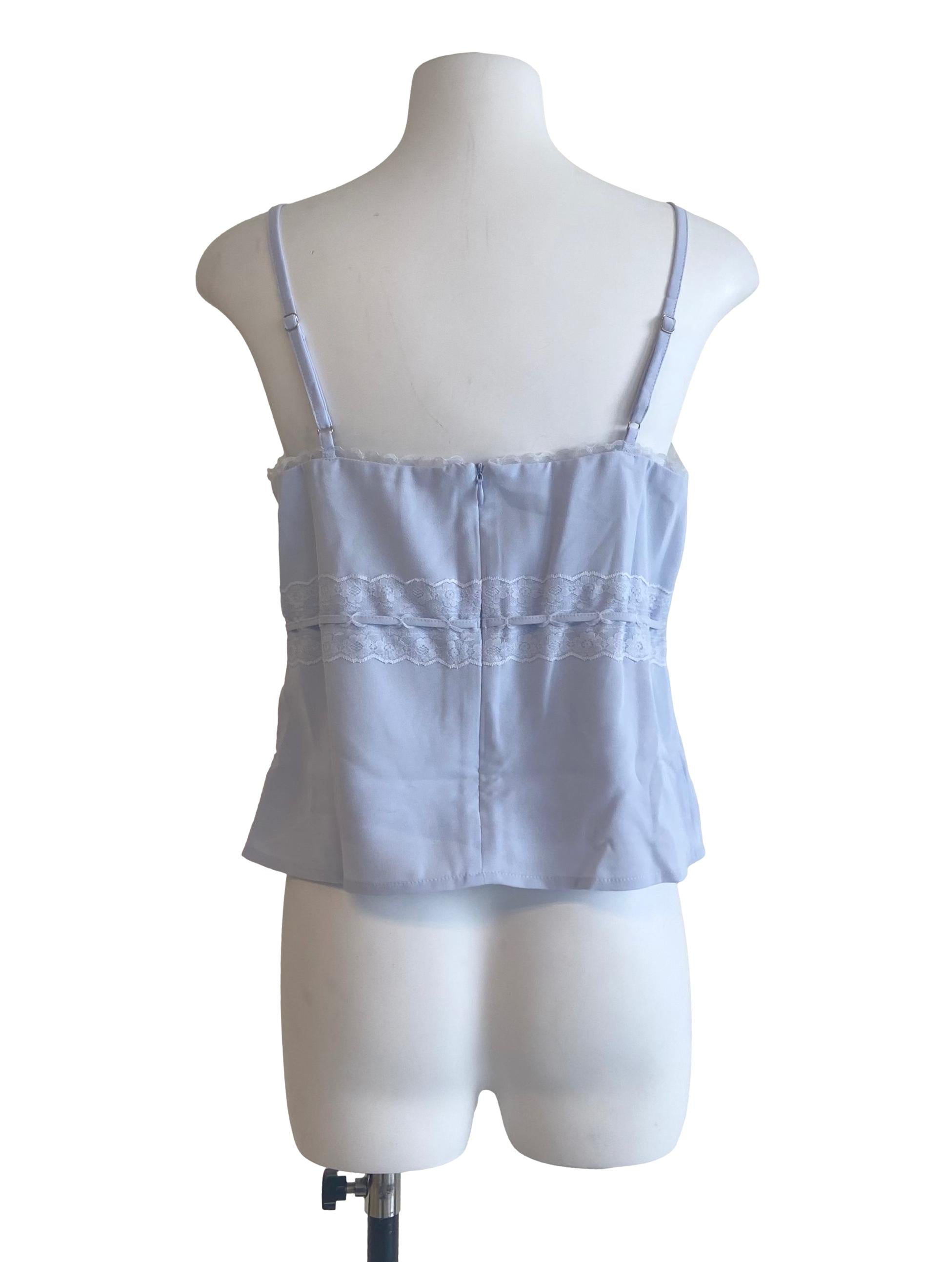 Light Purple Spaghetti Straps Lace Top
