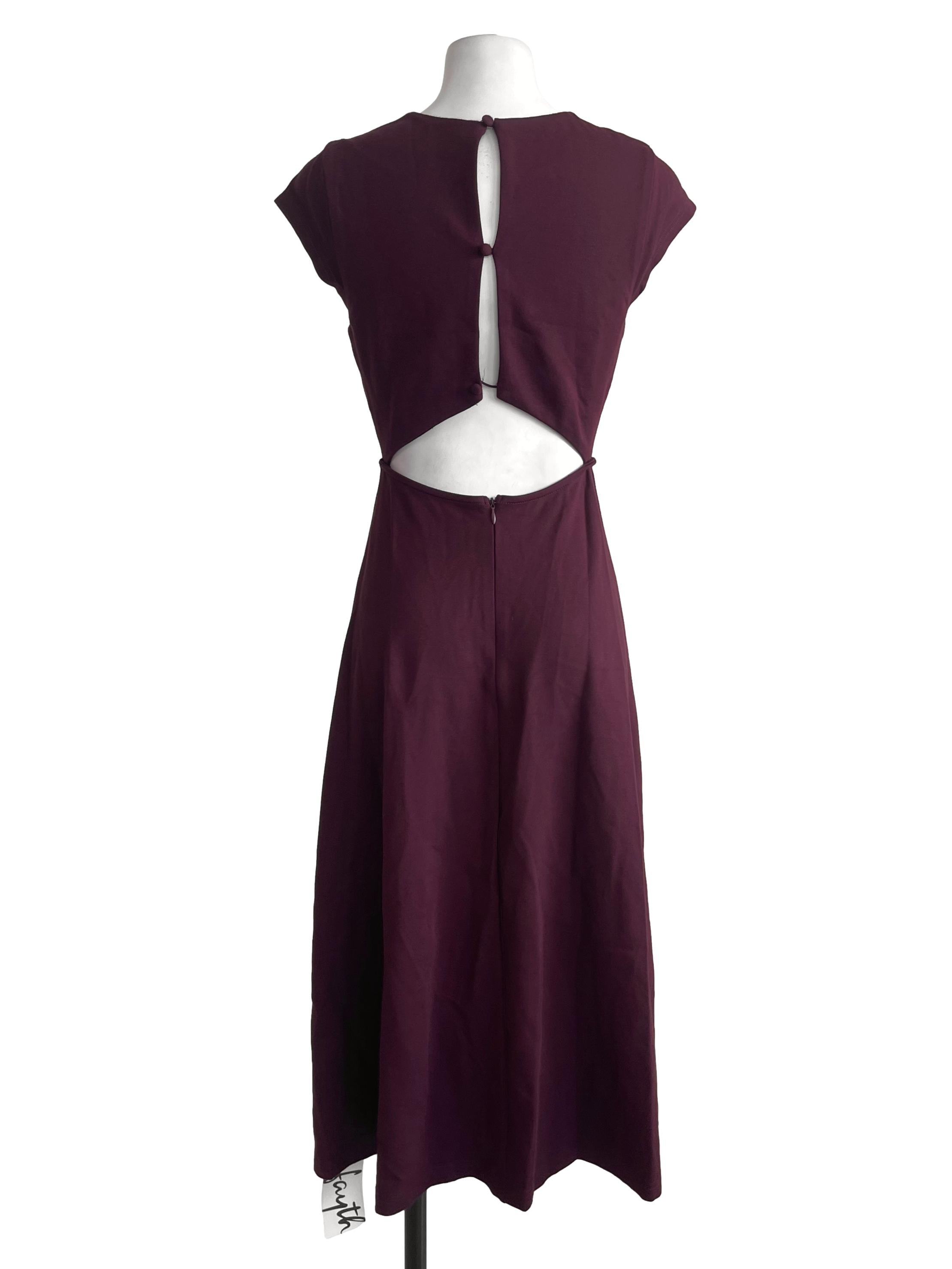 Burgundy Kyra Cut Out Maxi Dress
