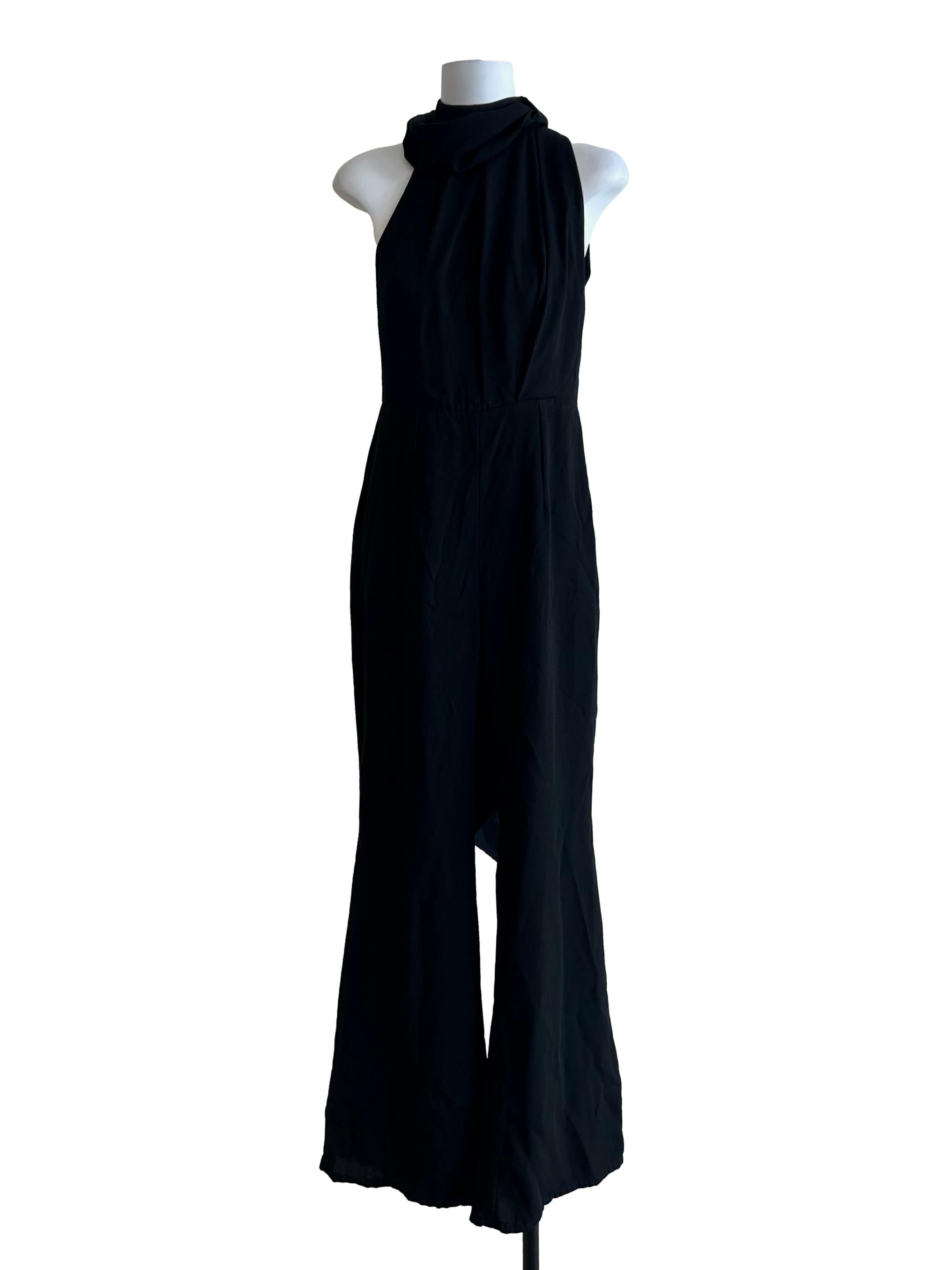 Onyx Black Halter Jumpsuit