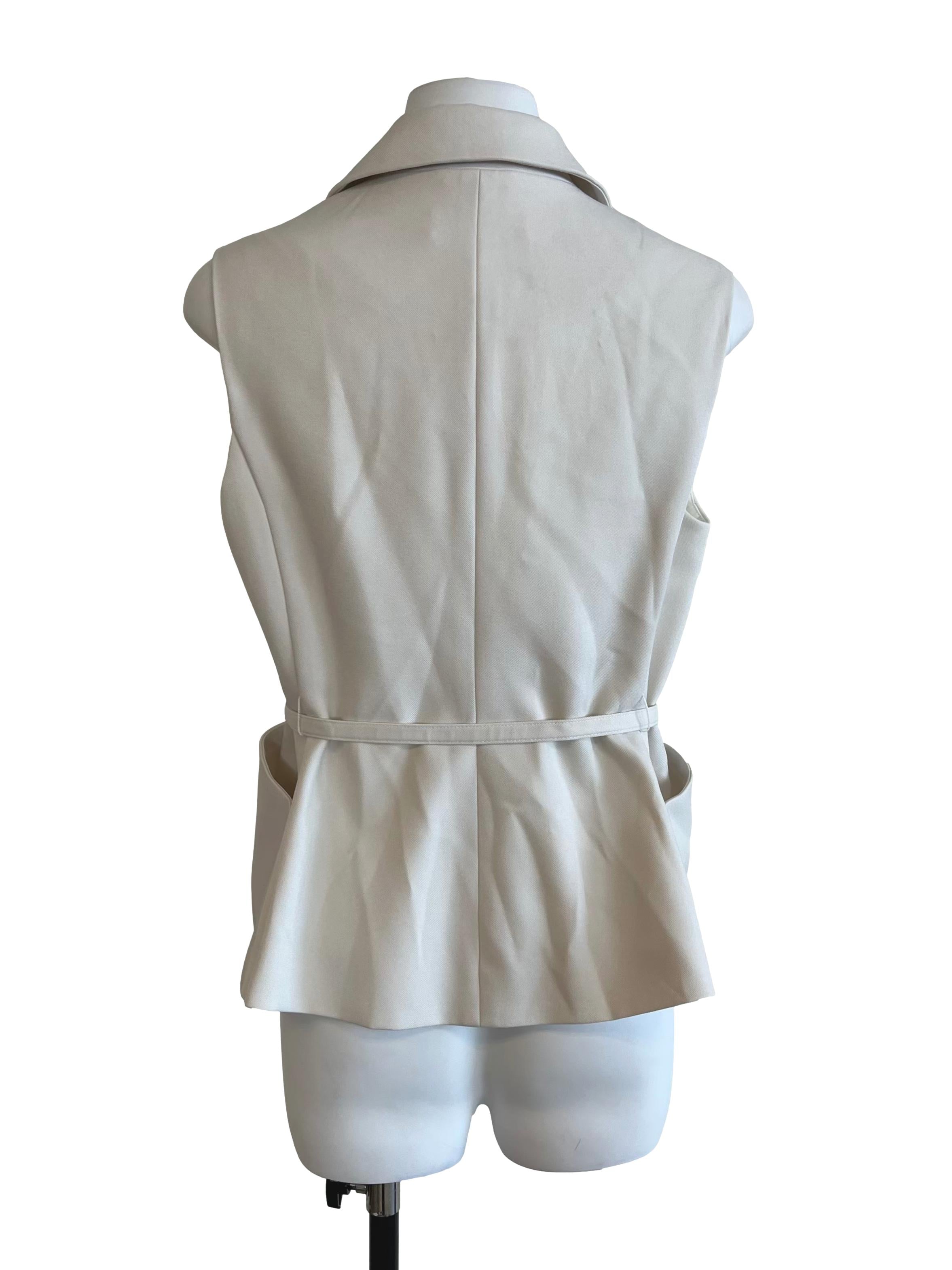 Alabaster White Belted Vest Top