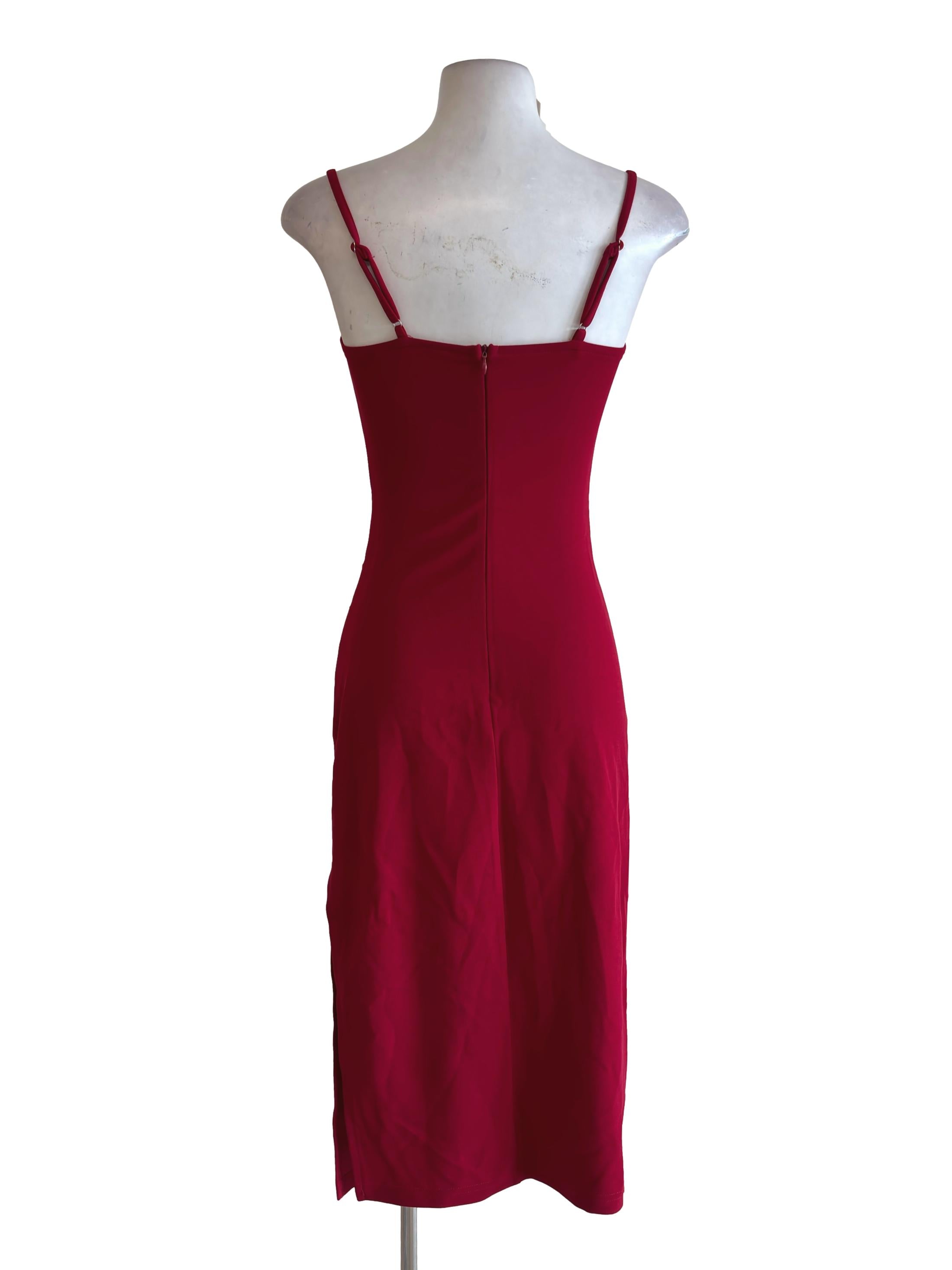 Cherry Red Slip Midi Dress