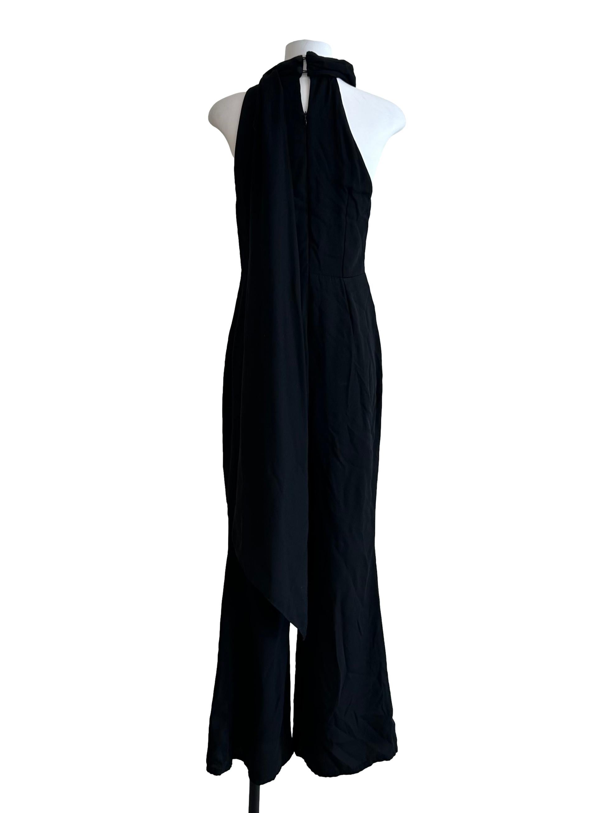 Onyx Black Halter Jumpsuit