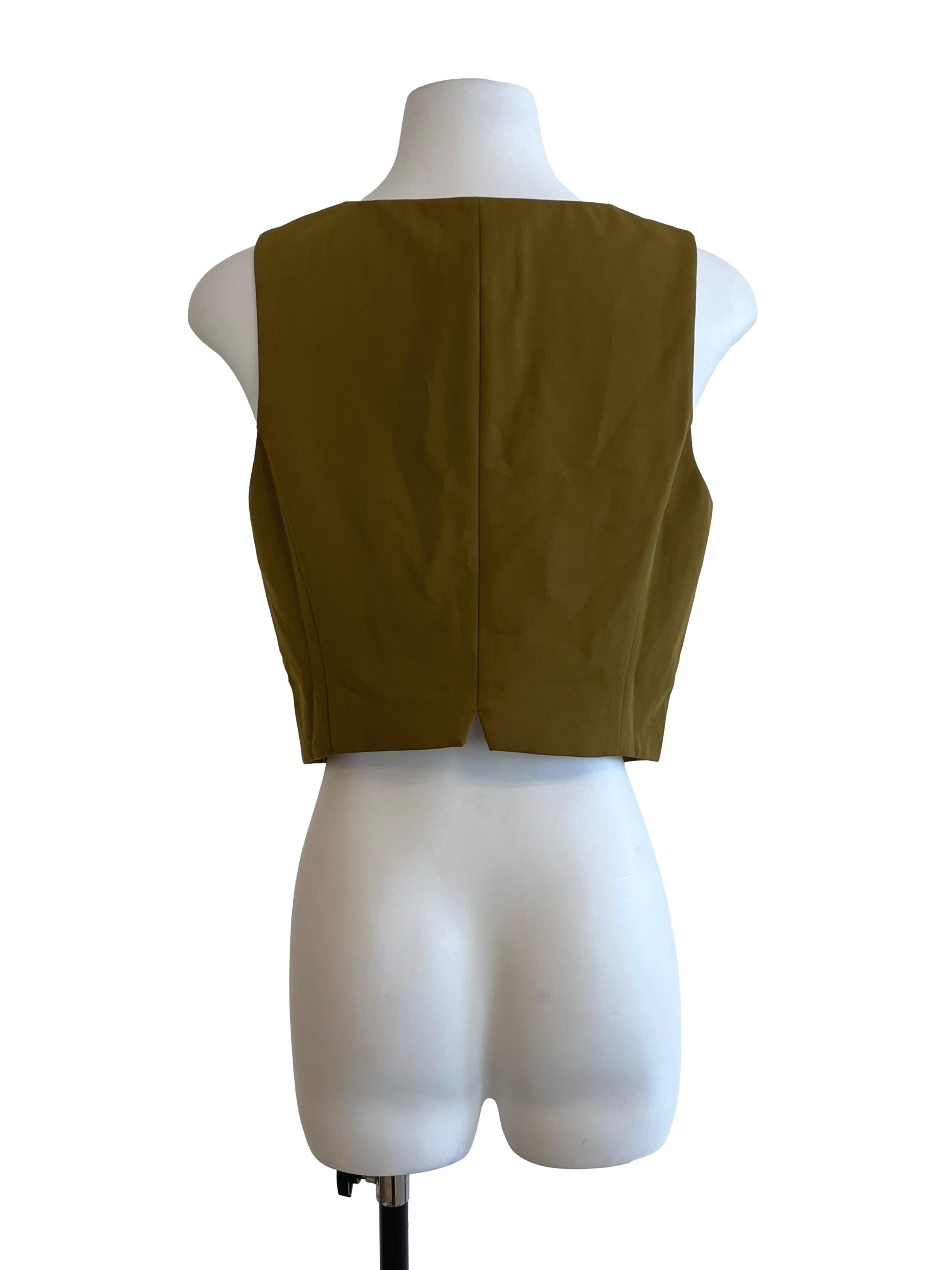 Forest Green Button Down Vest