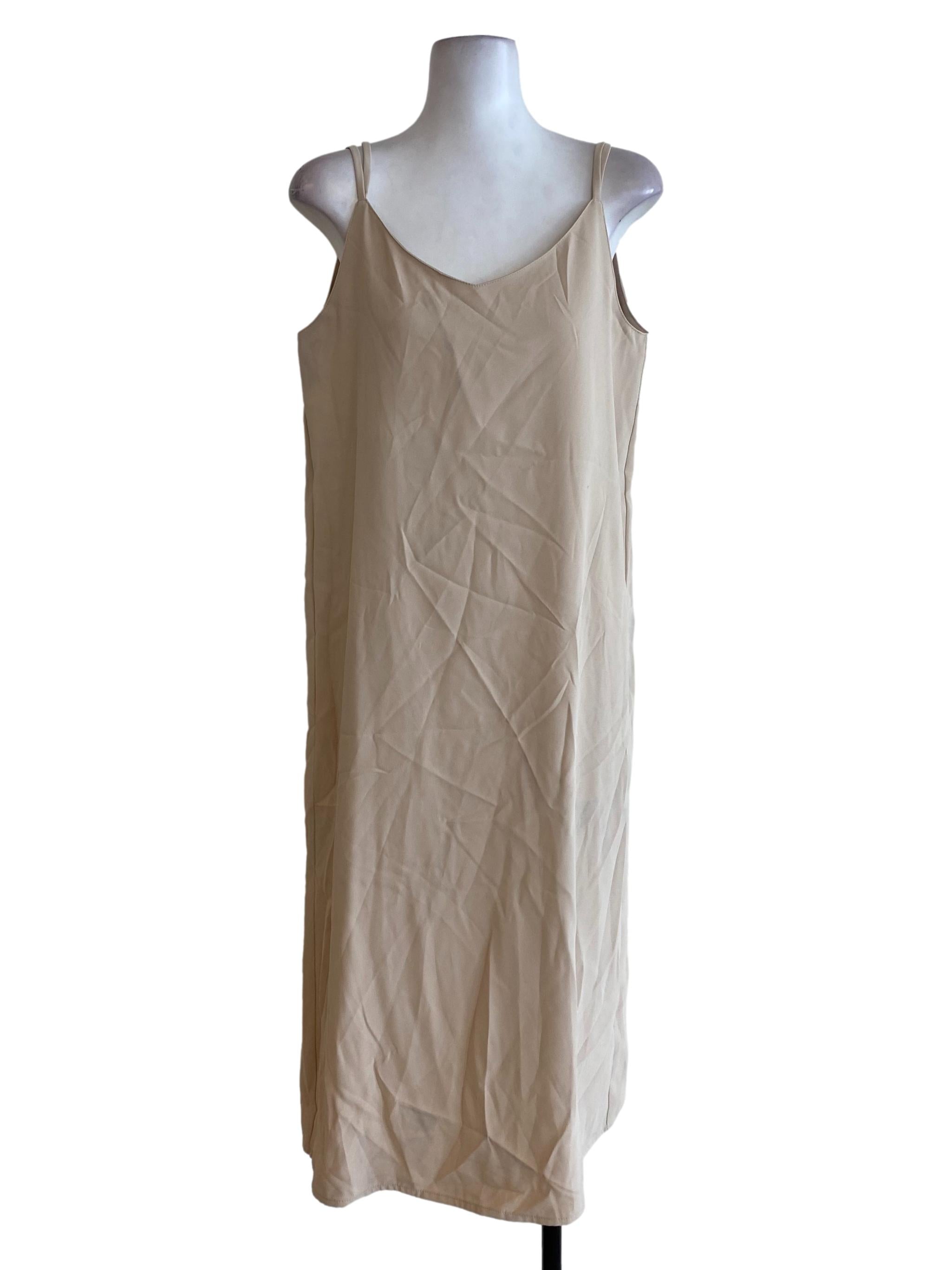 Beige Slip Dress