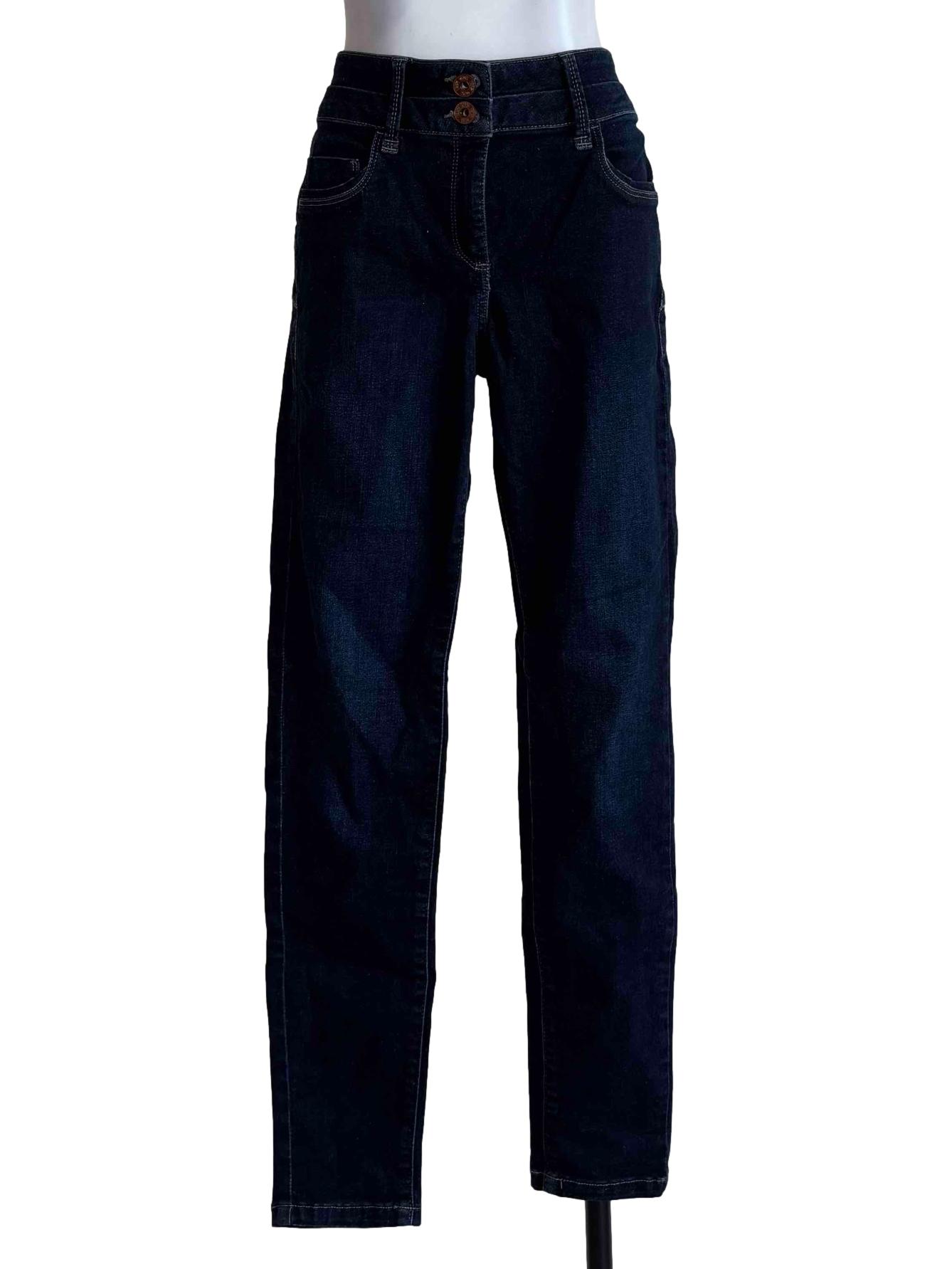 Blue Denim Double Waist Skinny Jeans