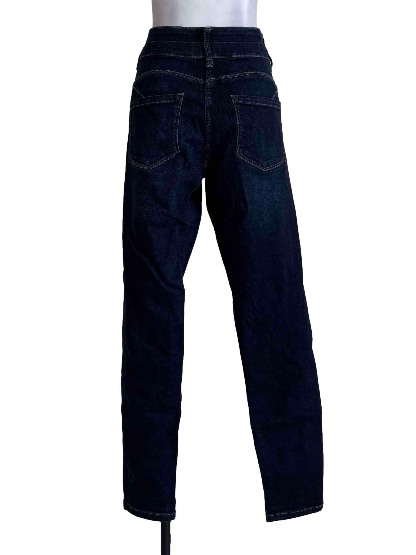 Blue Denim Double Waist Skinny Jeans