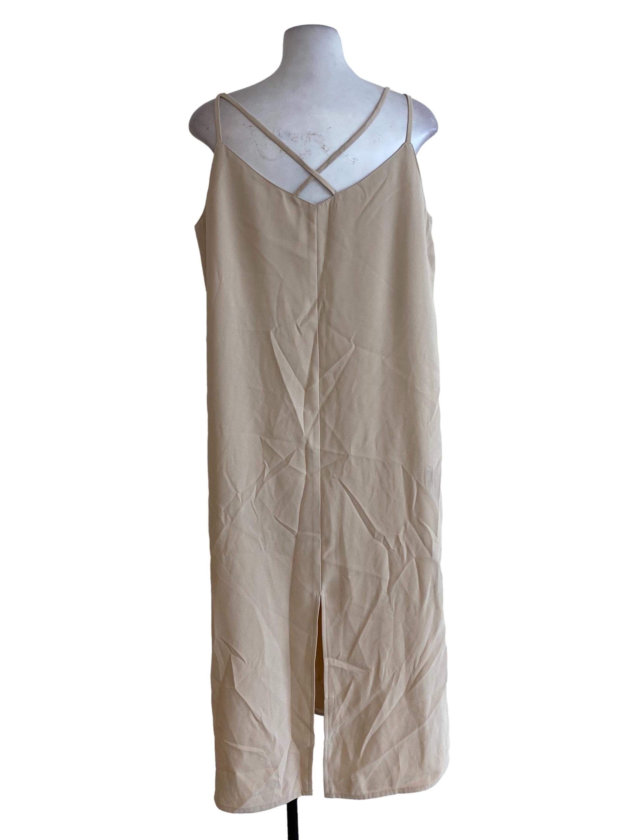 Beige Slip Dress