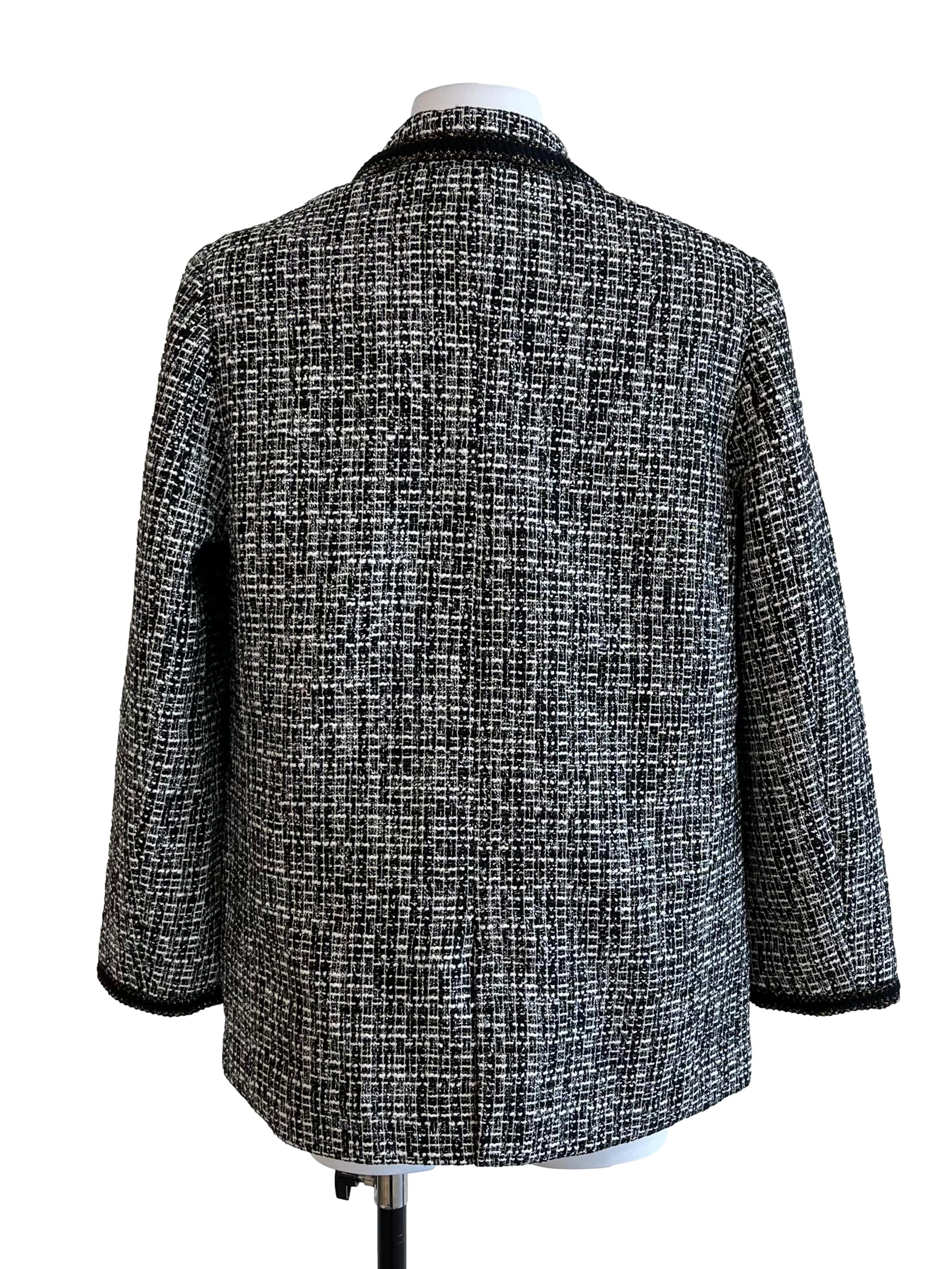 Black Tweed Utility Blazer