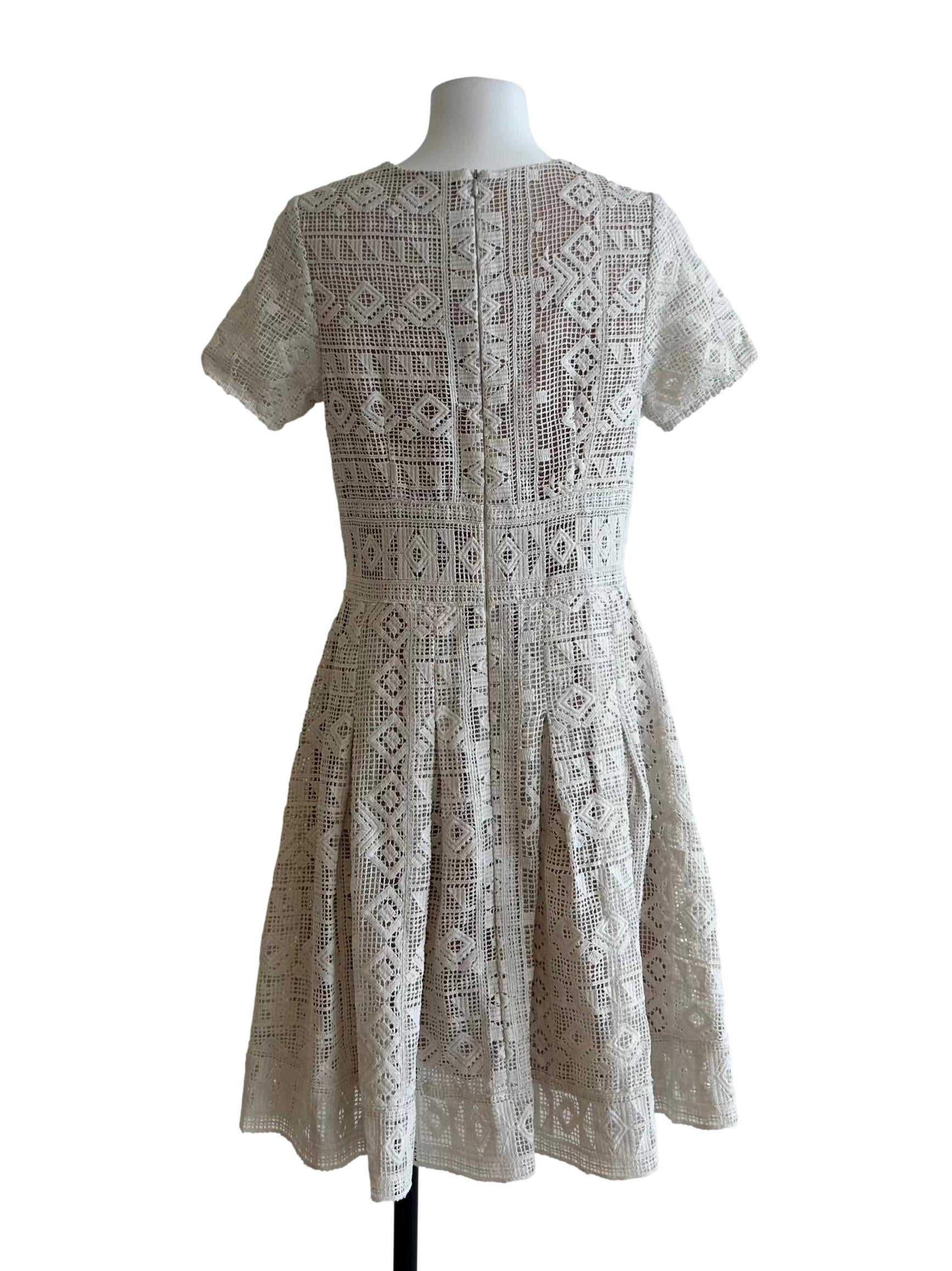 Off-White Eyelet Dress