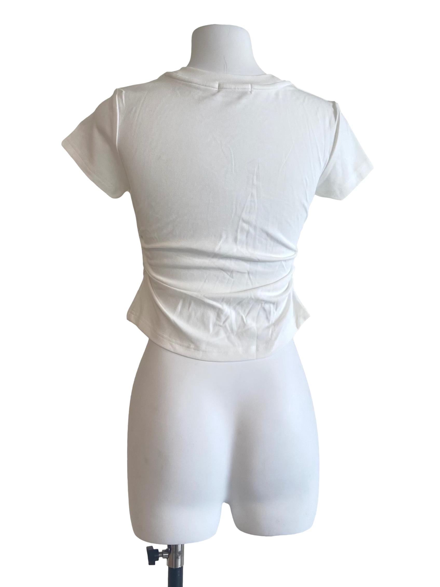White Twill Stretchable Top