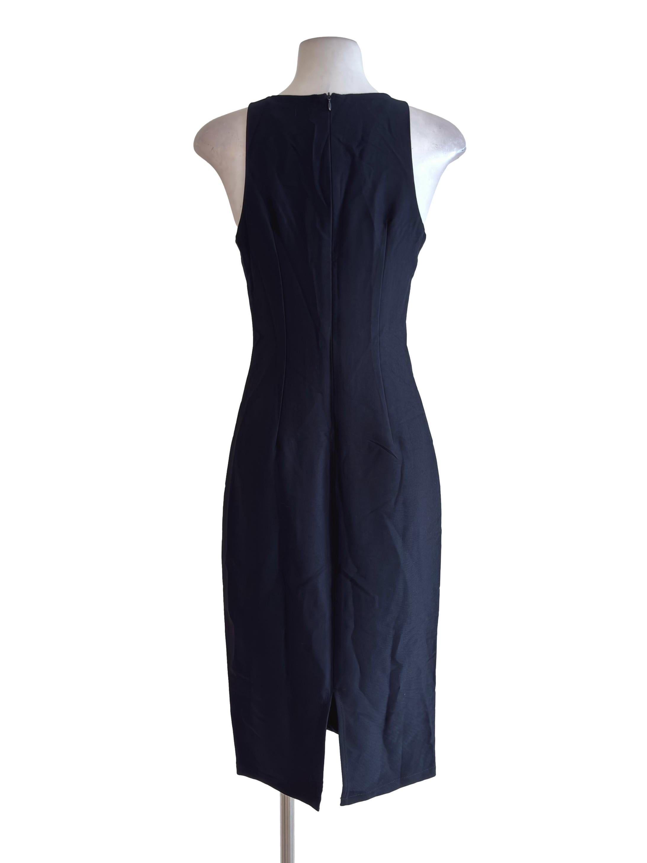 Dark Blue Shift Midi Dress