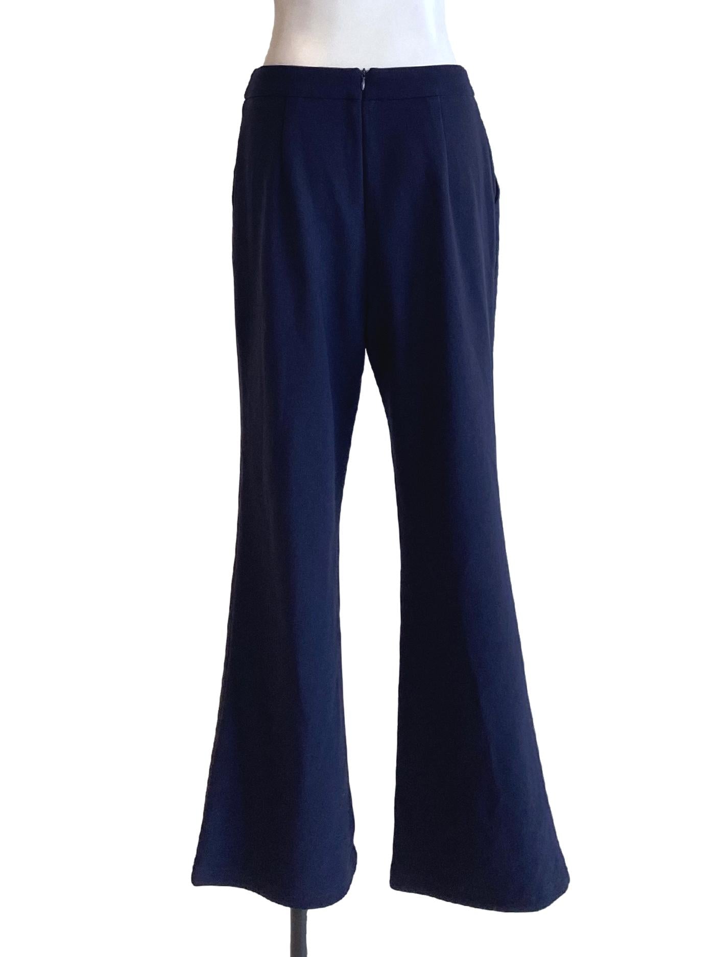 Midnight Blue High Waisted Sailor Pegged Pants