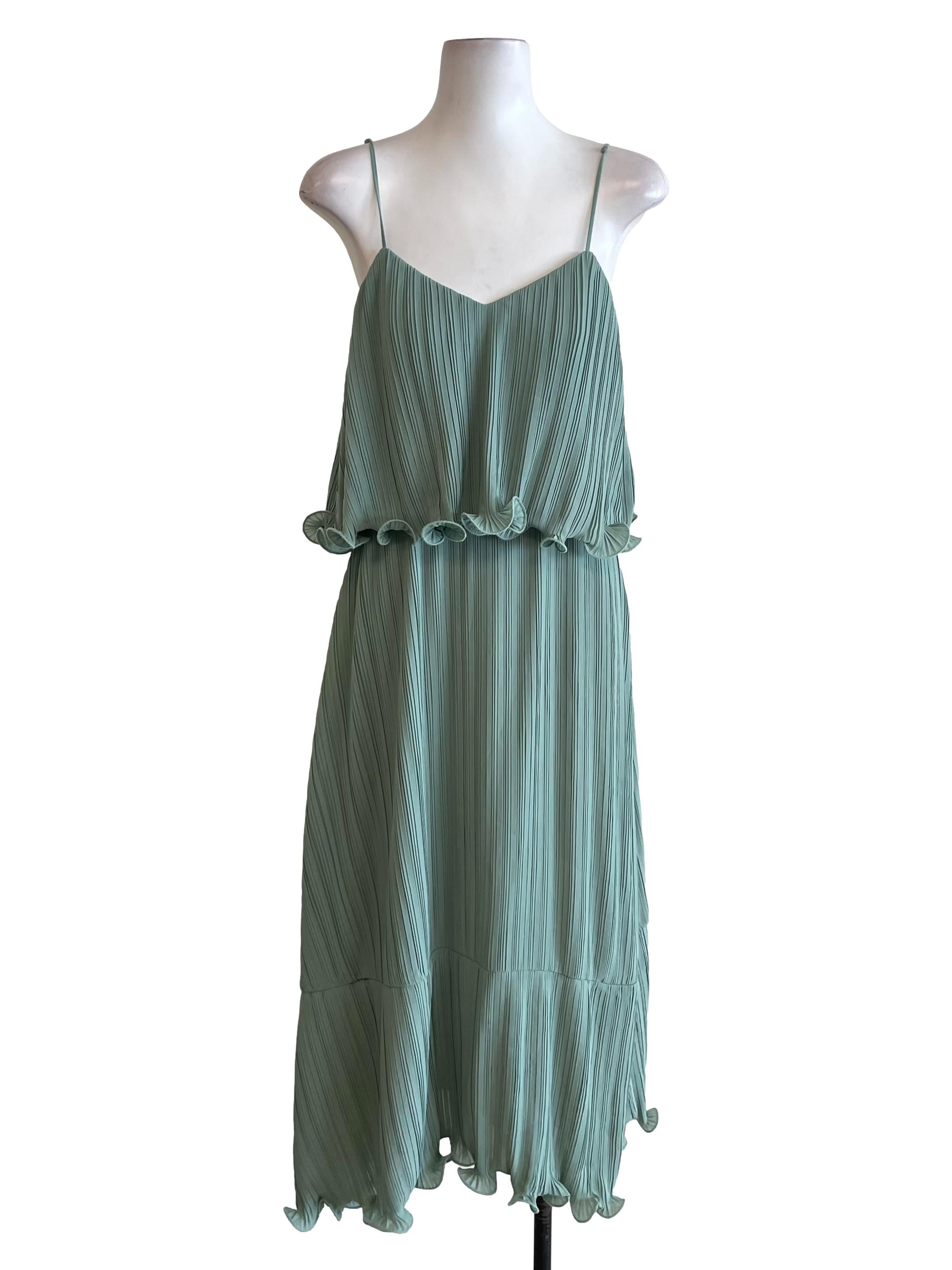 Fern Wavy Accordion Dress