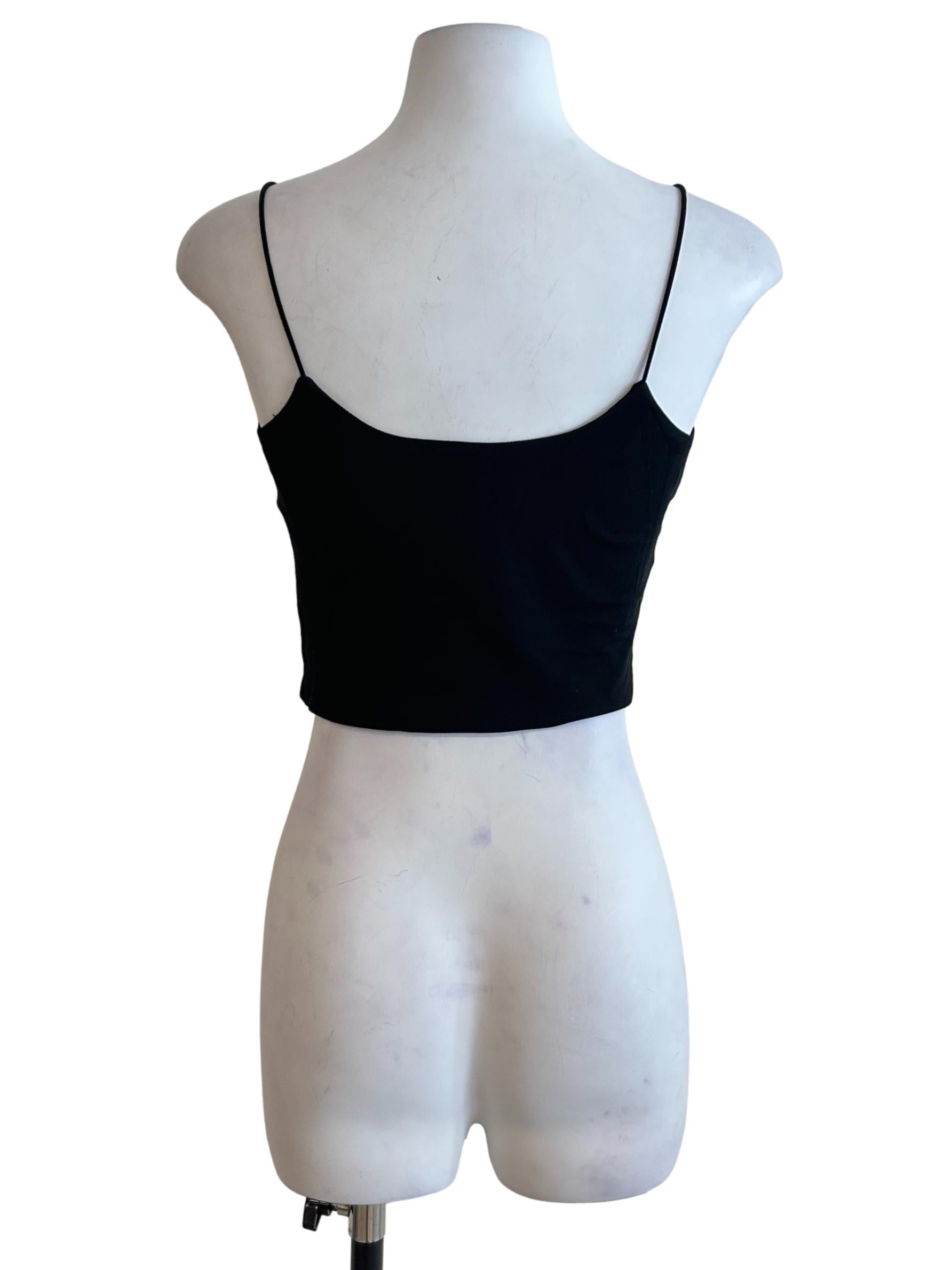 Black Basic Cami Crop Top