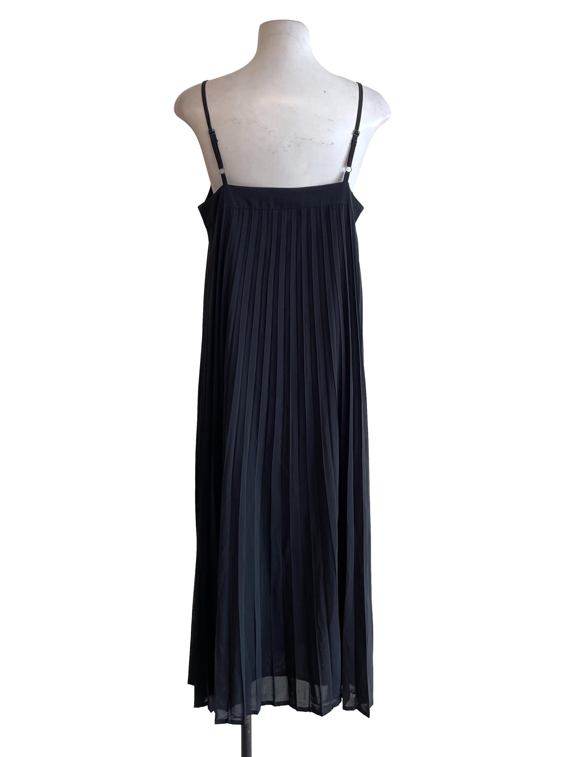 Black Accordion Jumper Dress