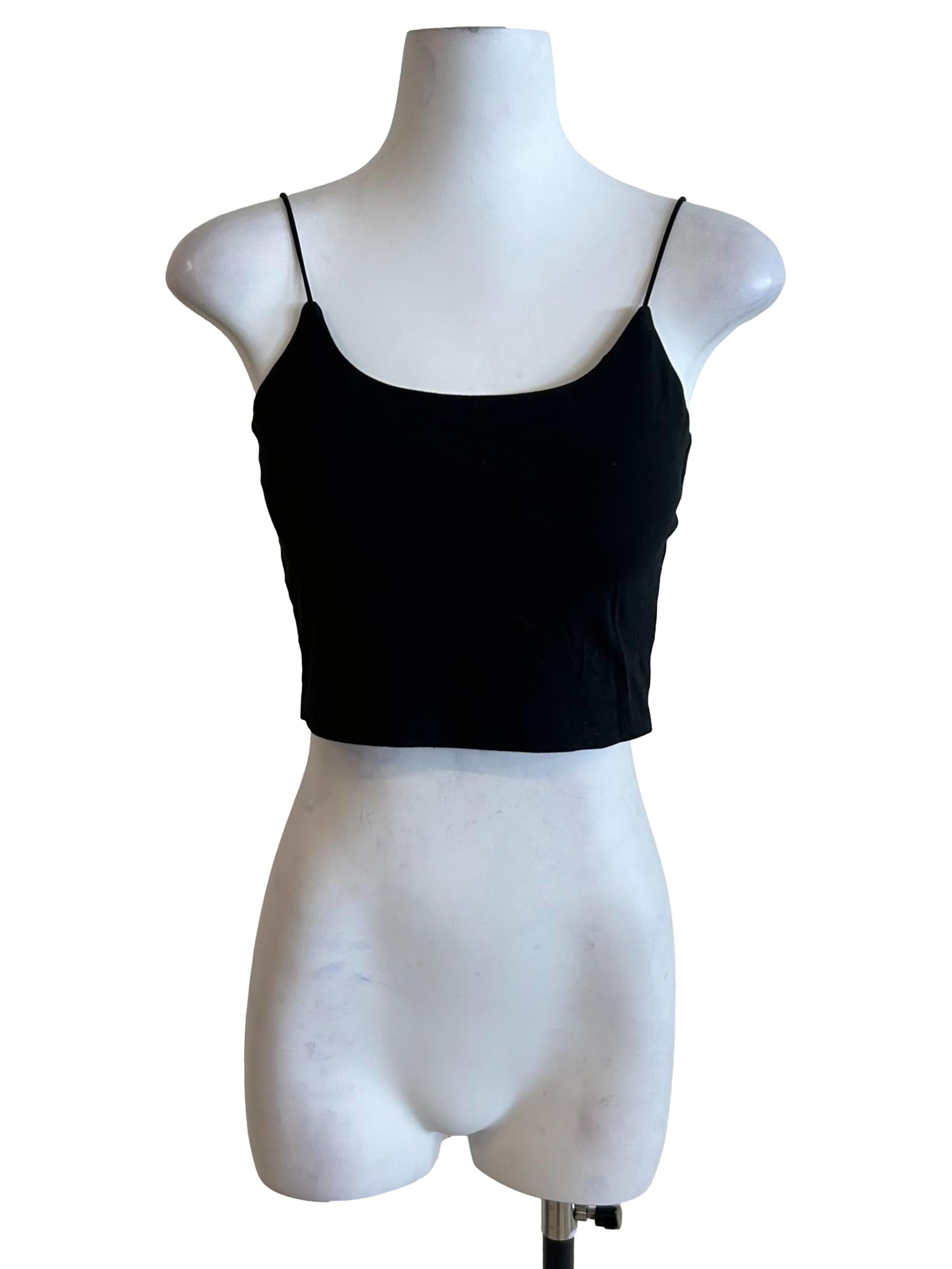 Black Basic Cami Crop Top