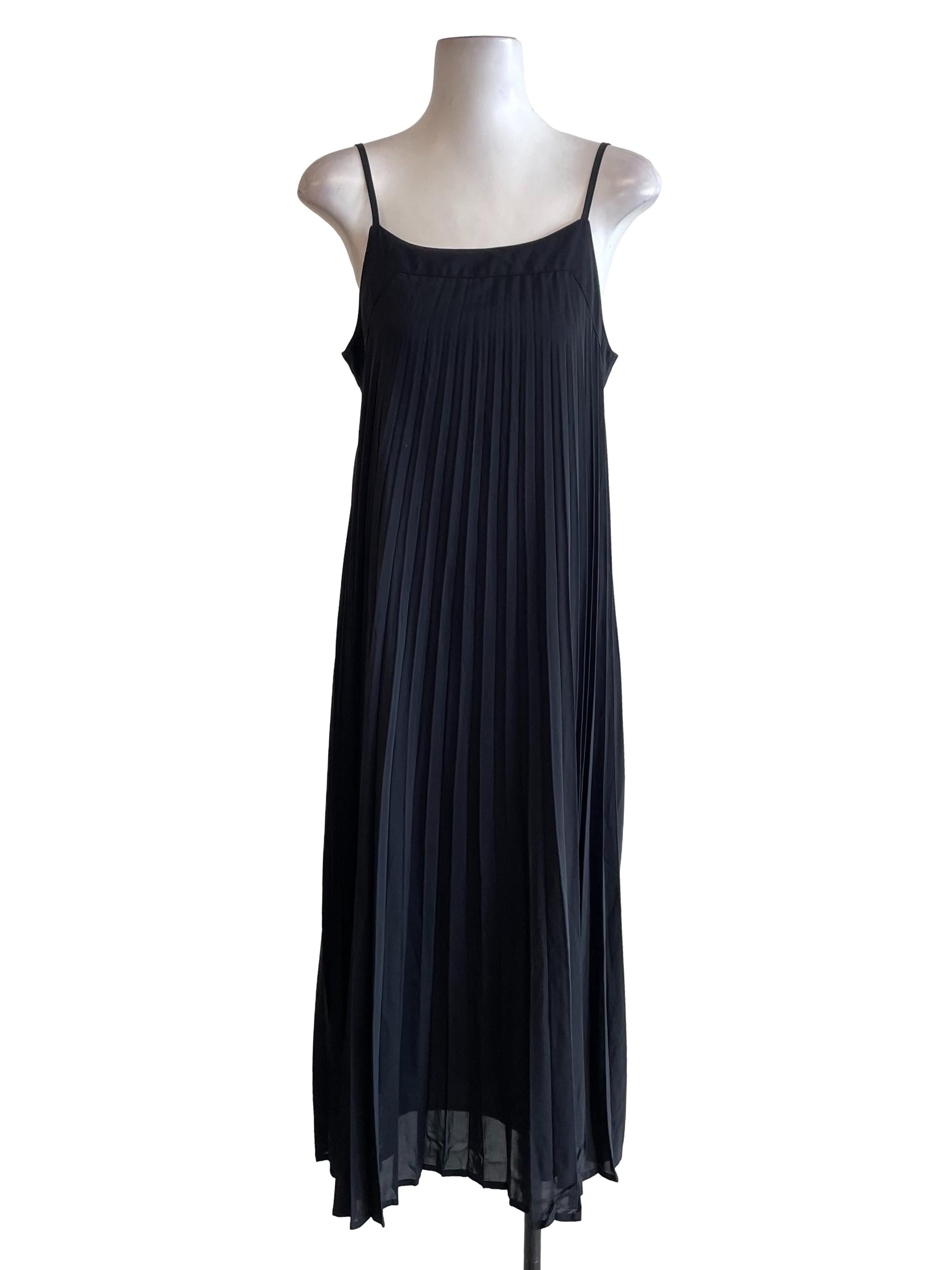Black Accordion Jumper Dress