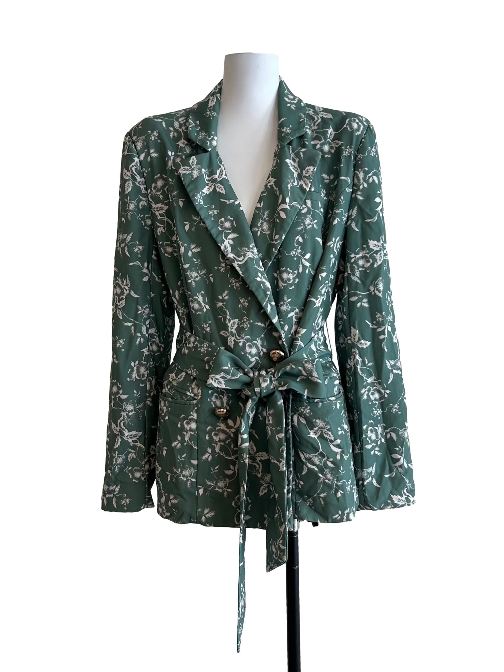 Fern Green Floral Blazer