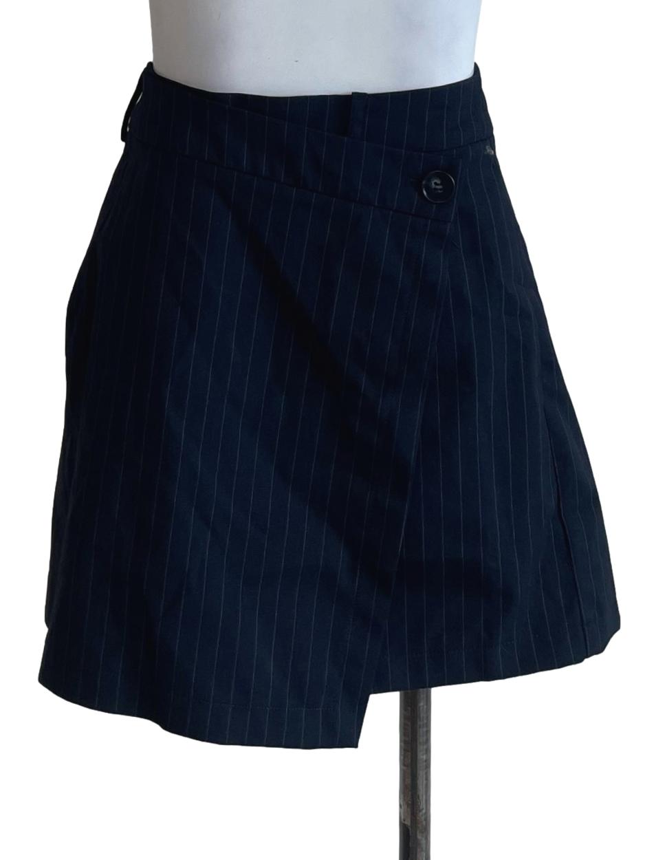 Navy Blue Striped Skorts