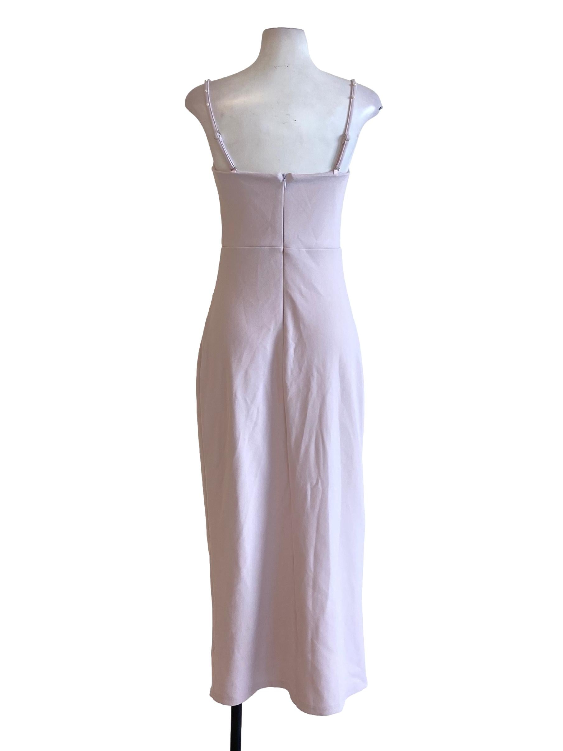 Pastel Purple Sweetheart Wrap Slit Bodycon Dress