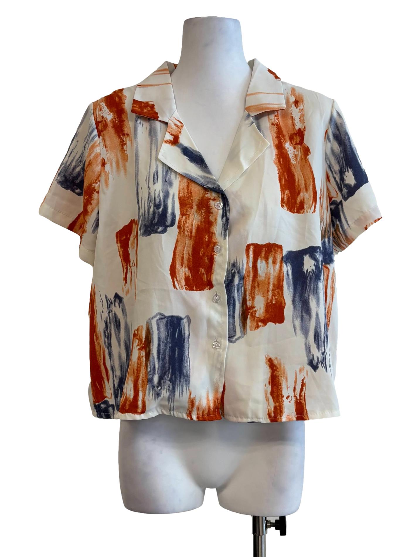 Ivory White Patterned Shirt