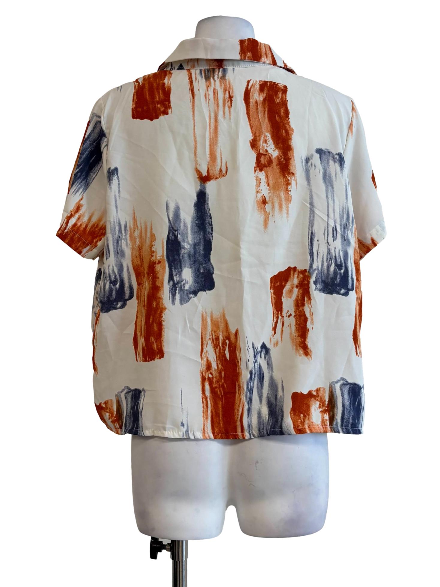 Ivory White Patterned Shirt