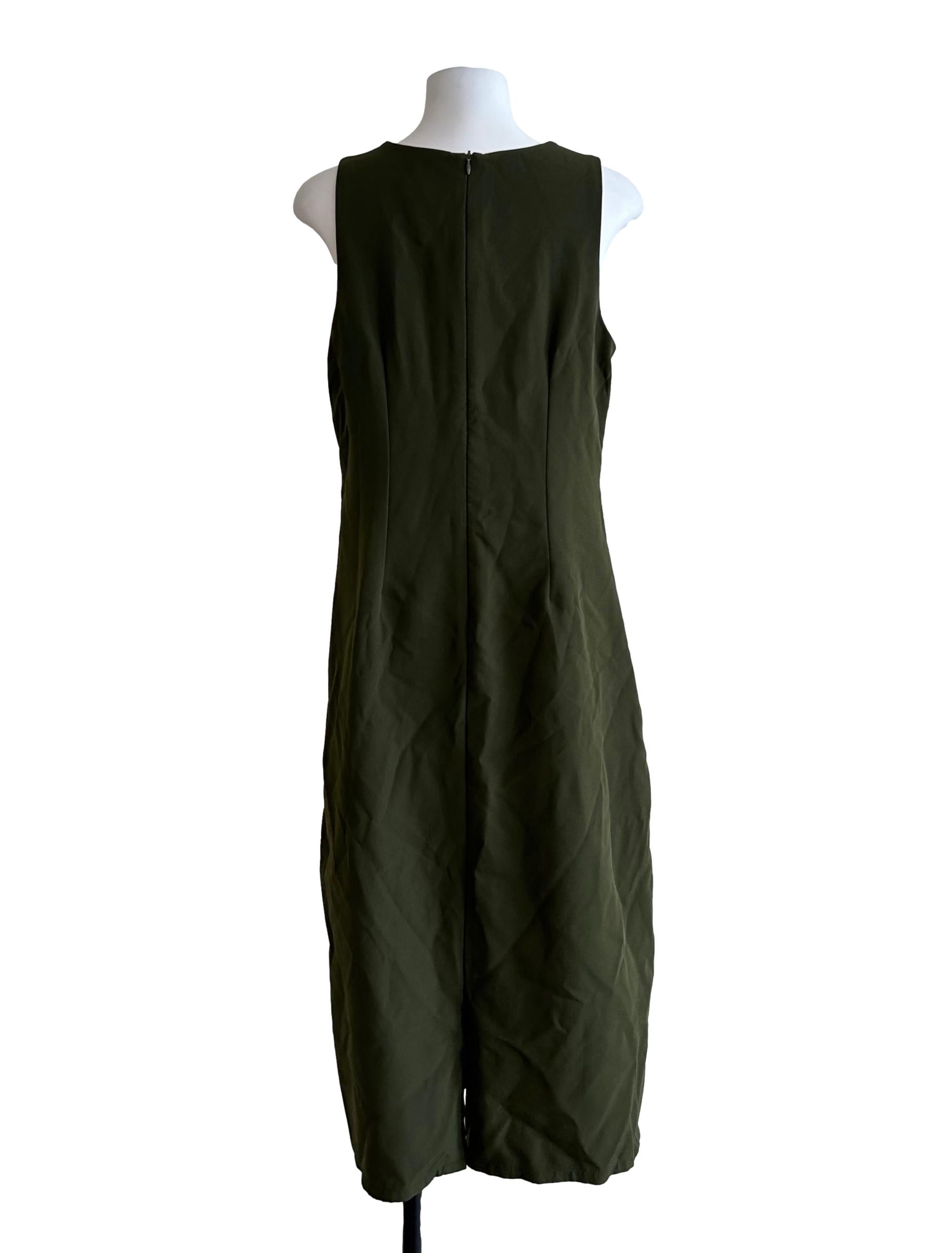 Pickle Green Ruched Dress