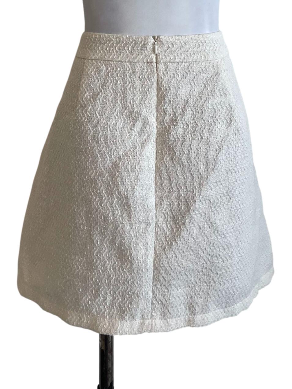 Cream A Line Tweed Skorts