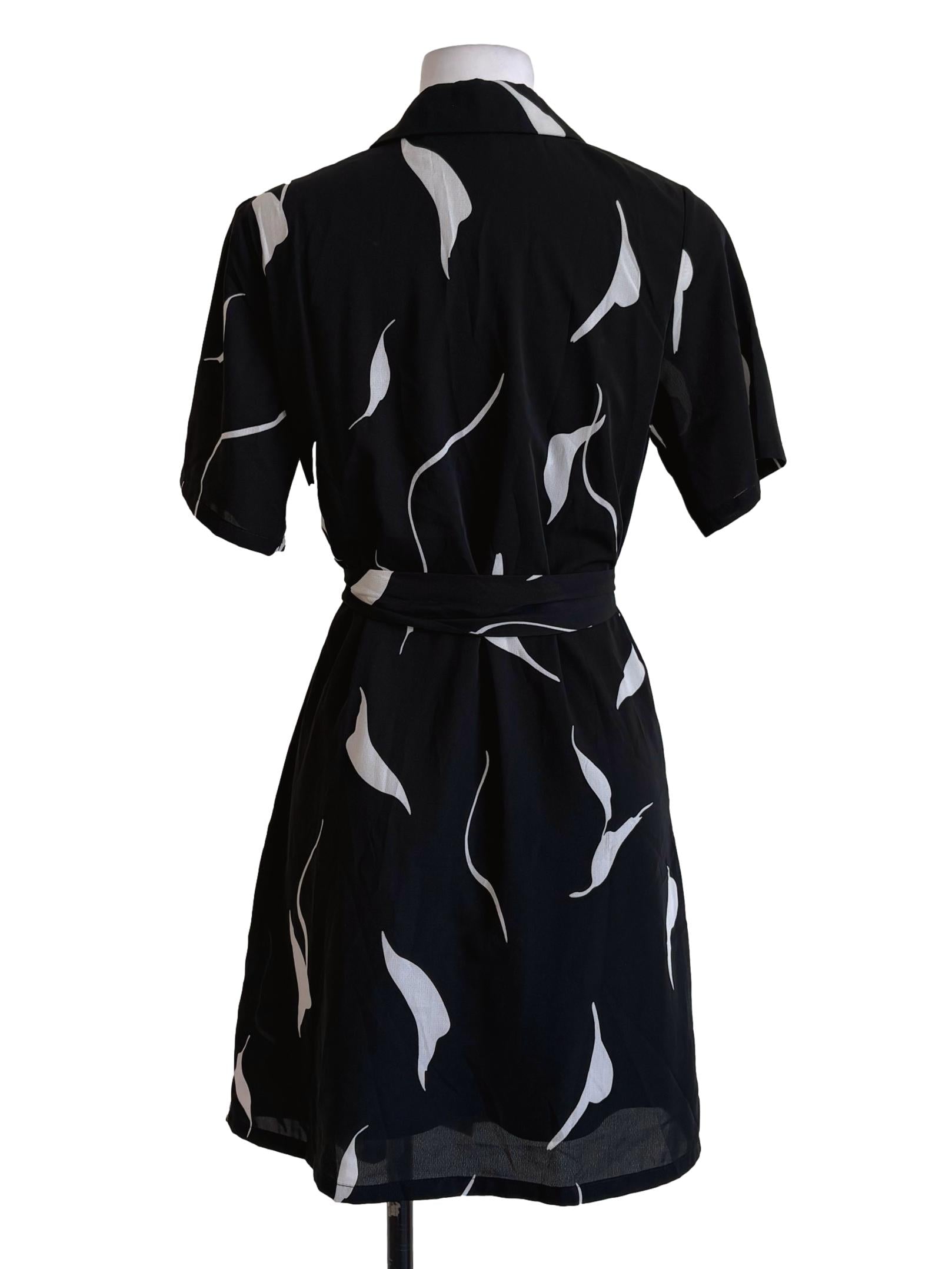 Black Double Breasted Belted Dress TCL