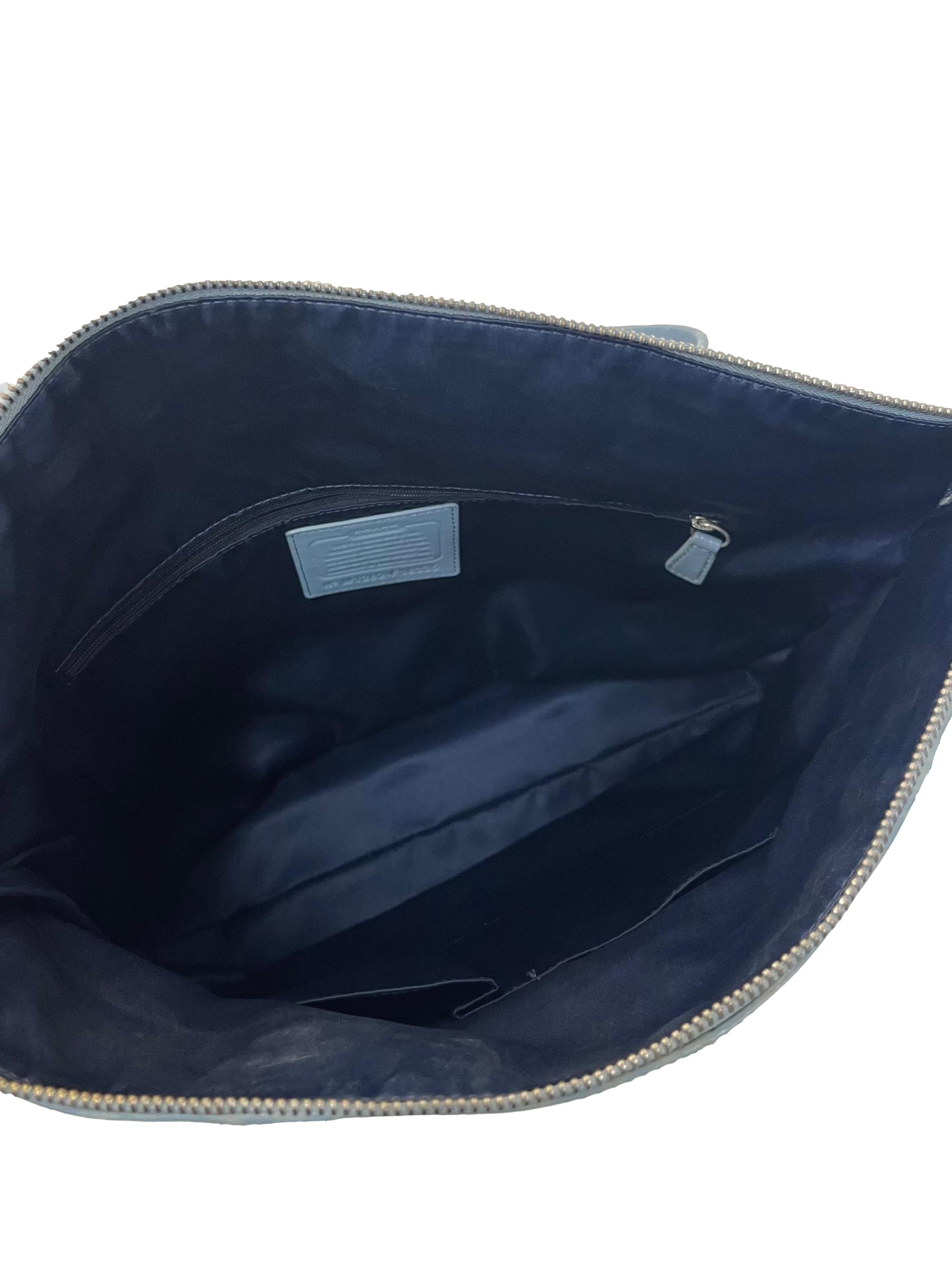 Vintage Blue Signature Laura Pool Large Tote Bag