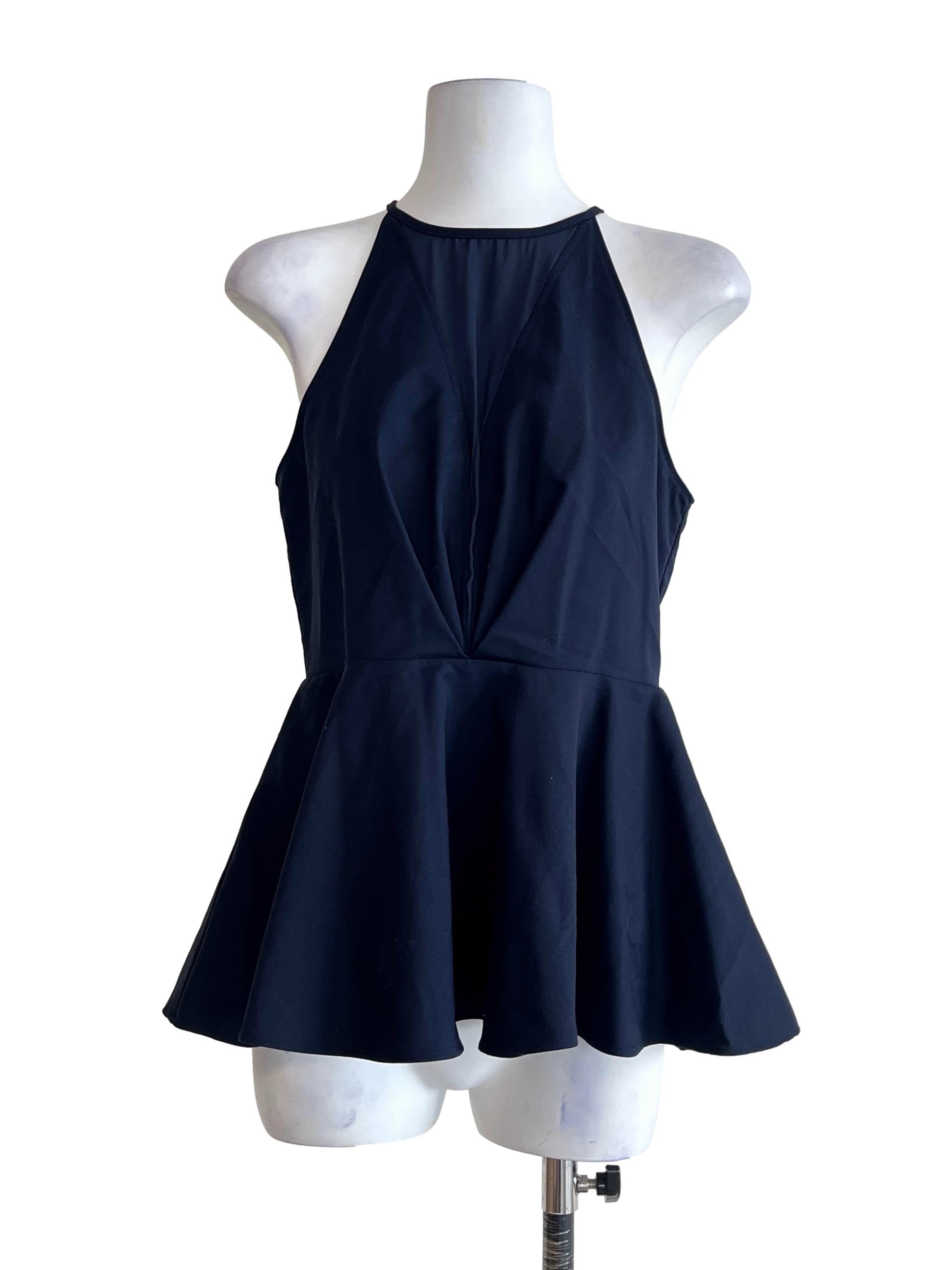 Denim Blue Halter Sleeveless Top