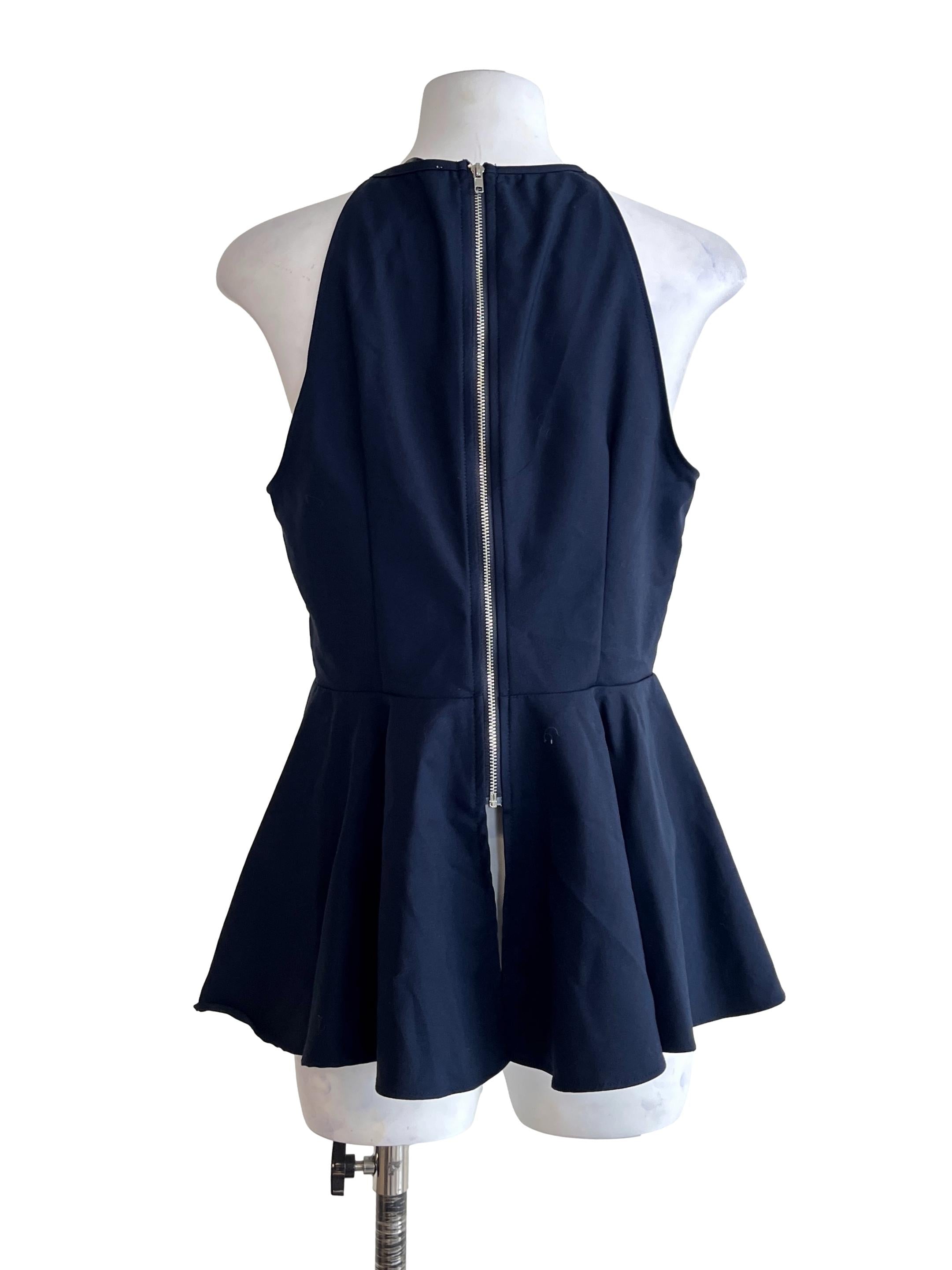 Denim Blue Halter Sleeveless Top