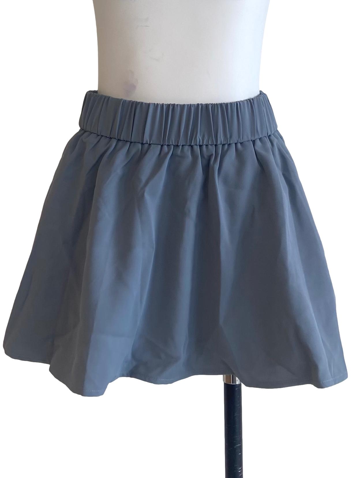 Stone Blue Twill Skirt