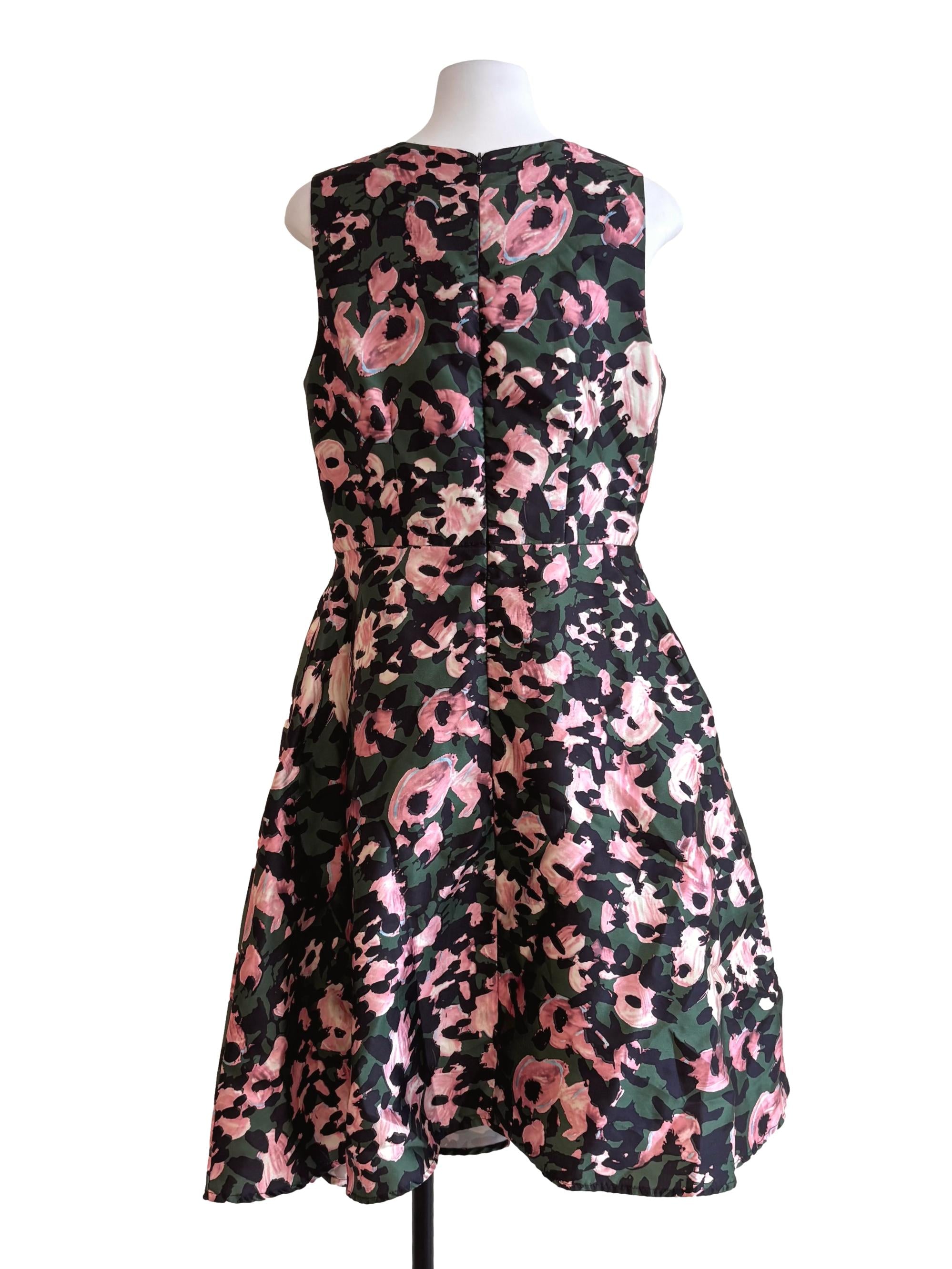Green Prints A-Line Dress