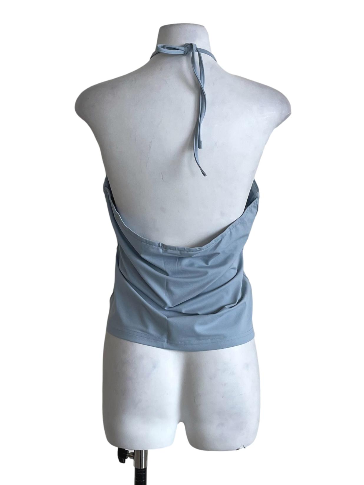 Blue Zen Halter Padded Top