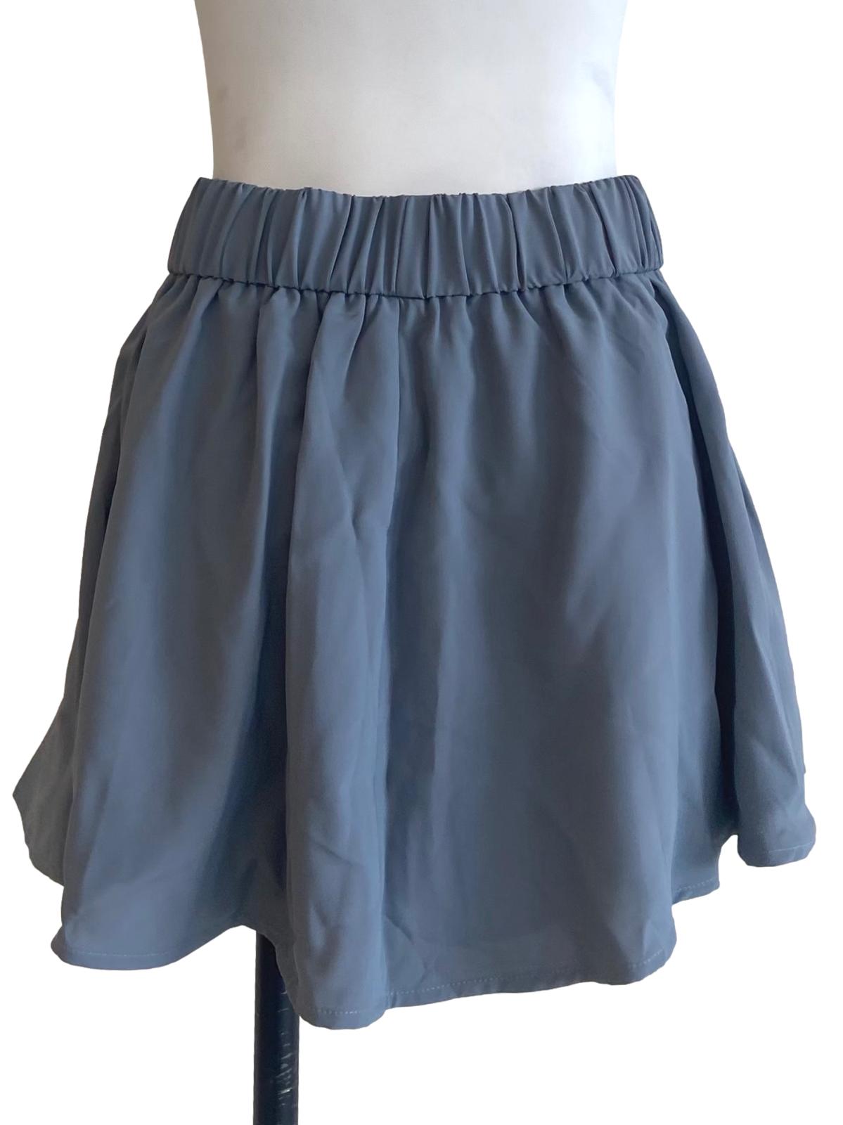 Stone Blue Twill Skirt