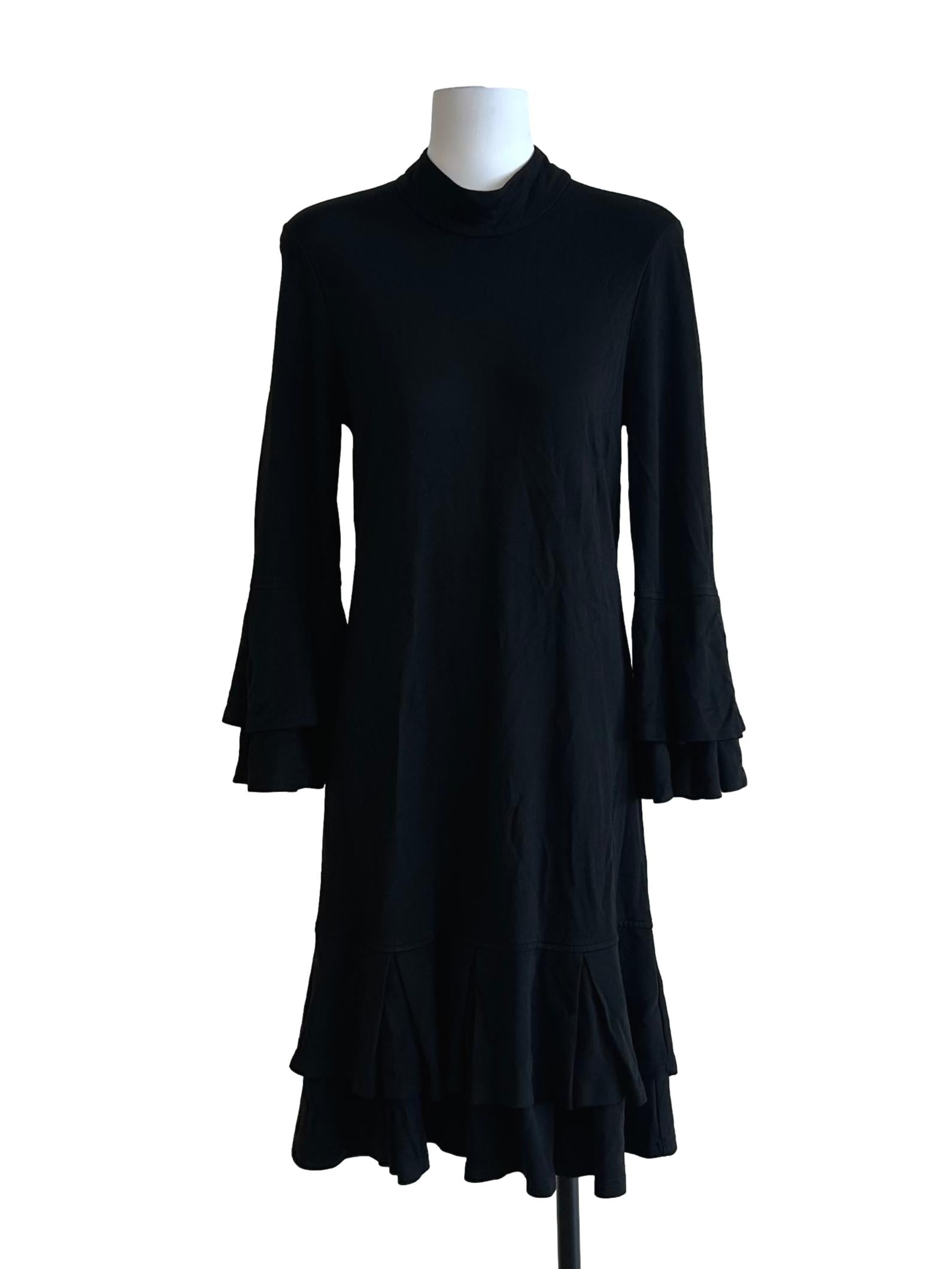 Jet Black High Neck Dress