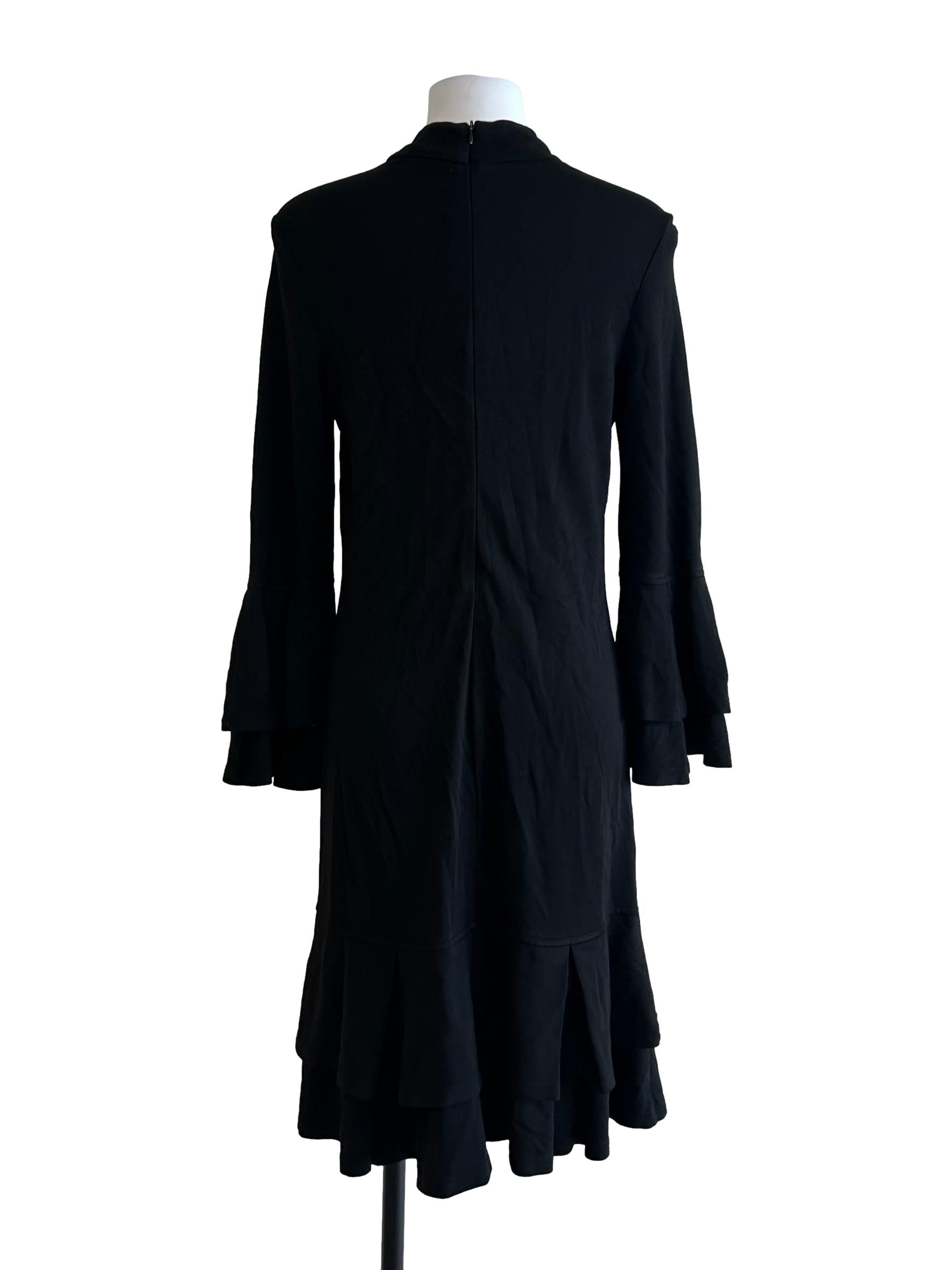 Jet Black High Neck Dress
